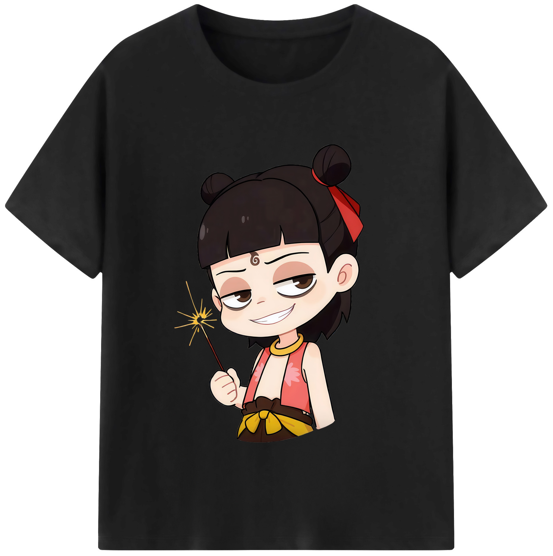 （画像用） Ne Zha 2 ナタ 魔童の大暴れ レディースカジュアルプリントTシャツ（綿100％）