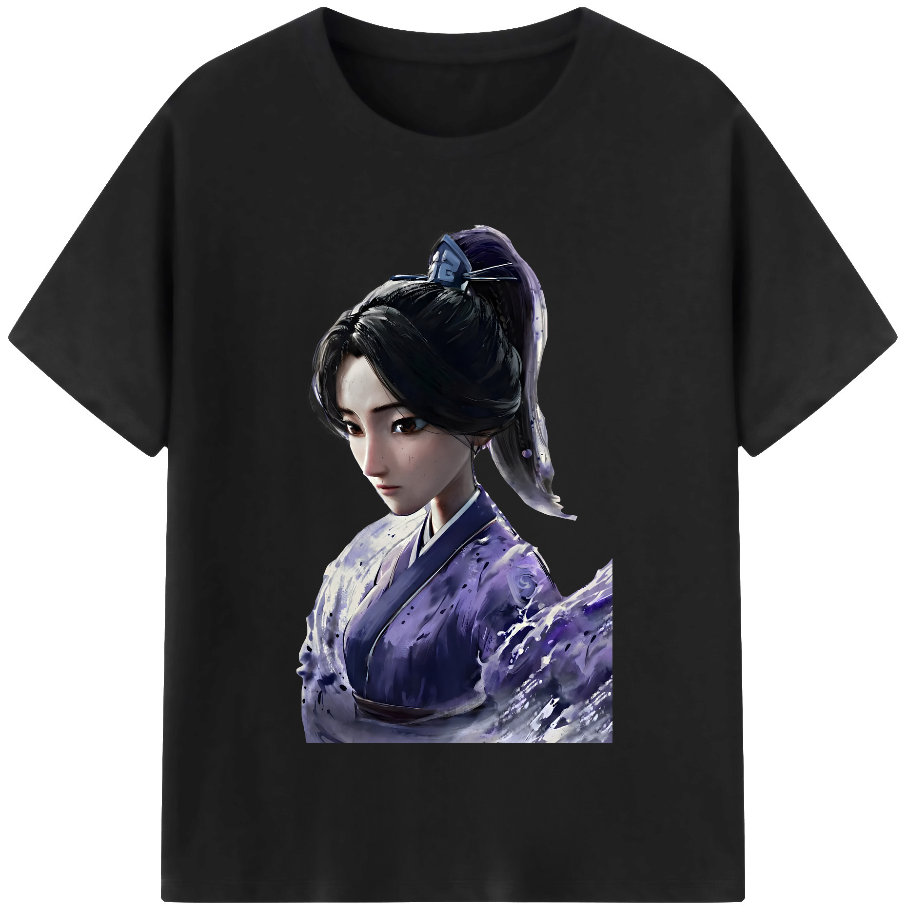 （画像用） Ne Zha 2 ナタ 魔童の大暴れ レディースカジュアルプリントTシャツ（綿100％）