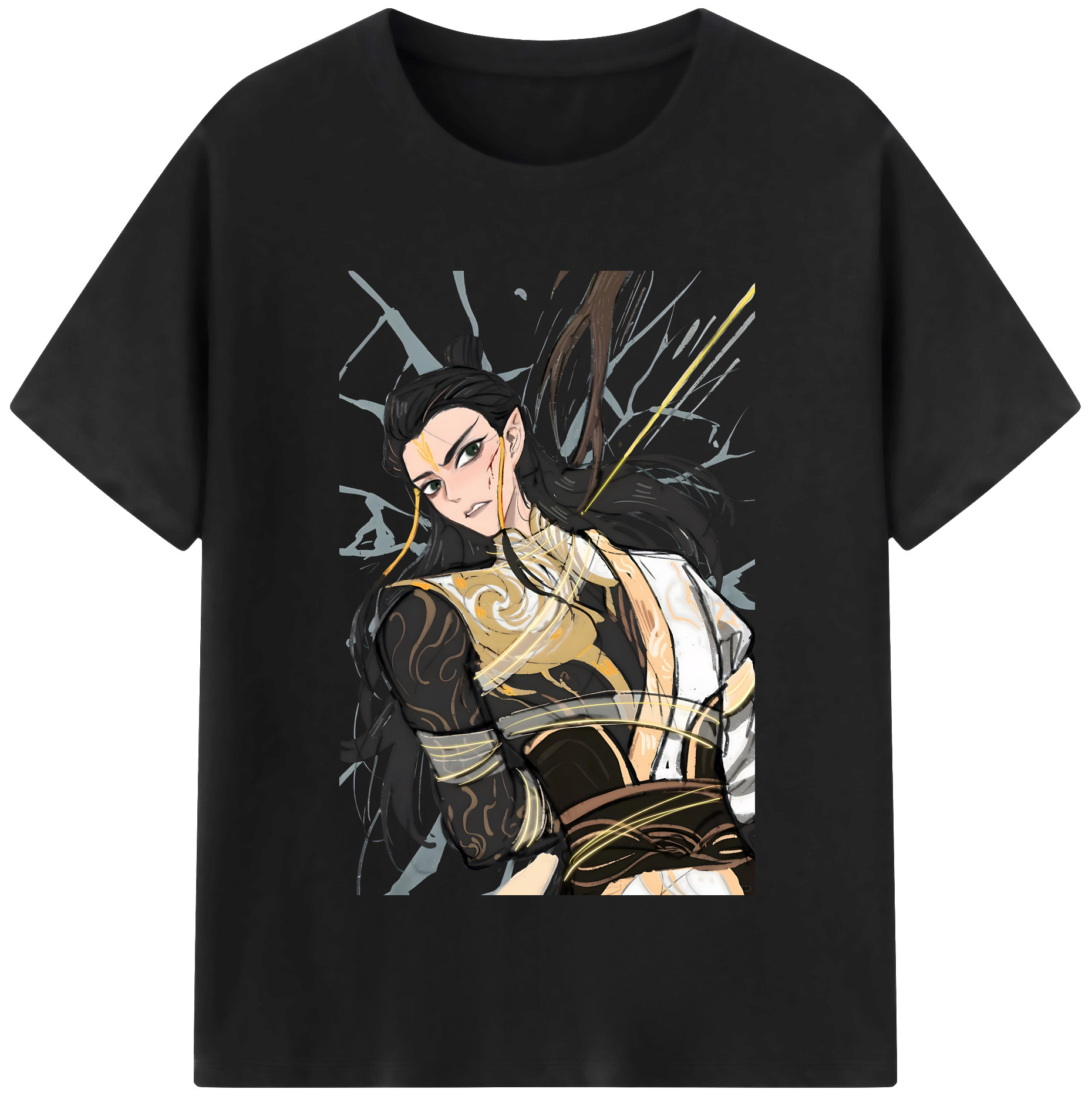 （画像用） Ne Zha 2 ナタ 魔童の大暴れ レディースカジュアルプリントTシャツ（綿100％）