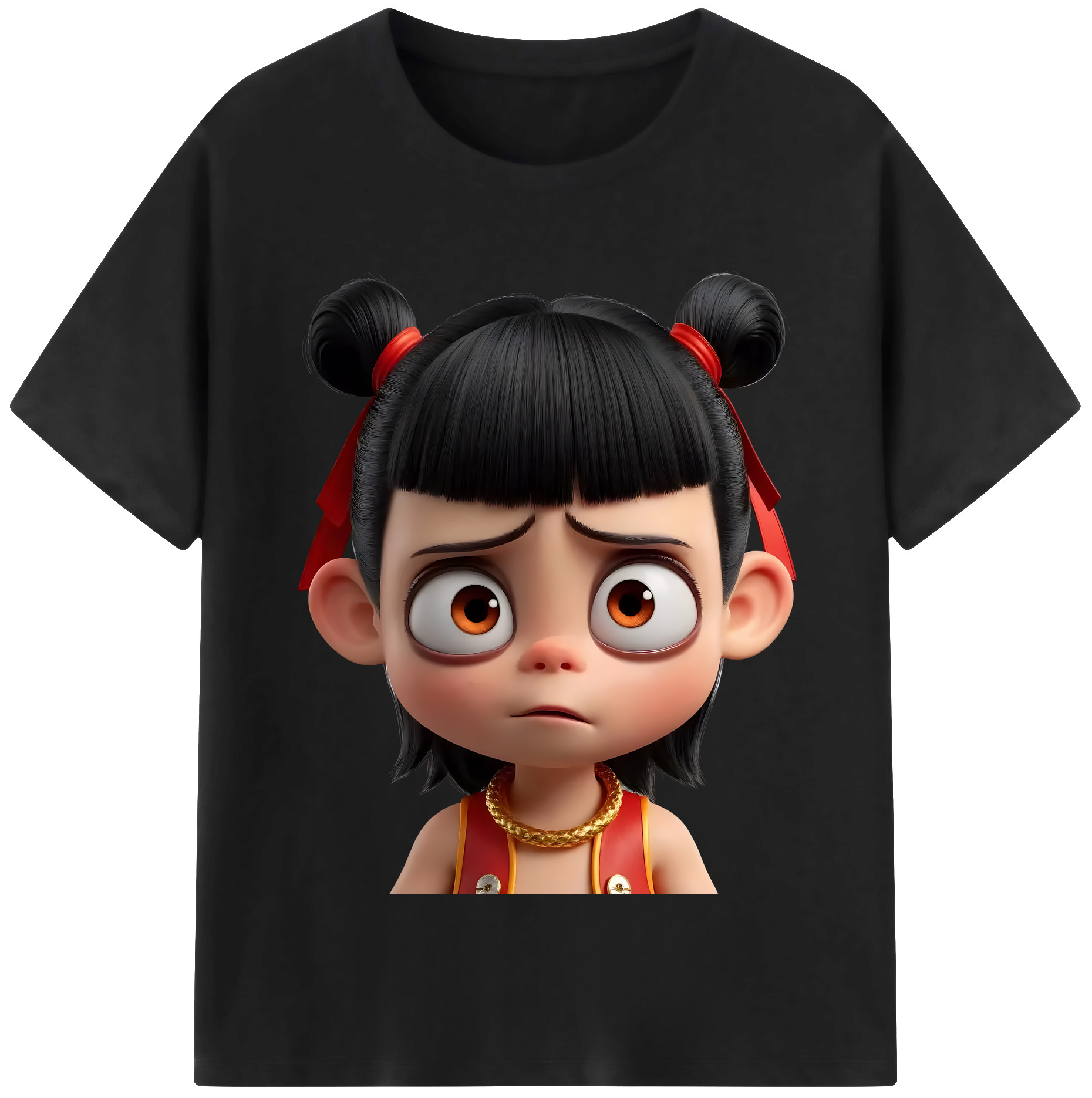 （画像用） Ne Zha 2 ナタ 魔童の大暴れ レディースカジュアルプリントTシャツ（綿100％）