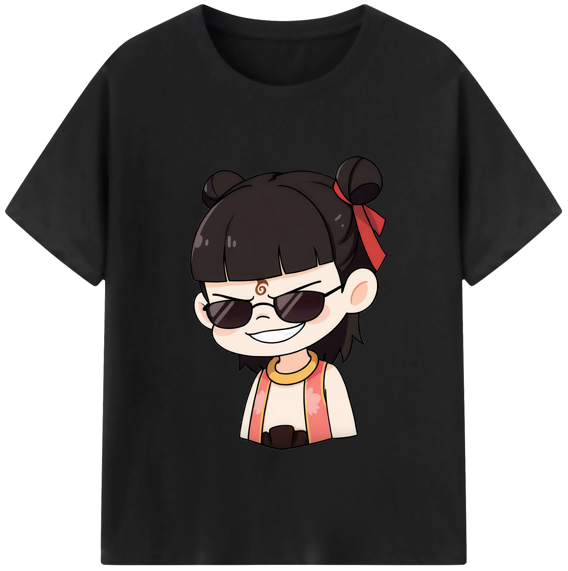 （画像用） Ne Zha 2 ナタ 魔童の大暴れ レディースカジュアルプリントTシャツ（綿100％）