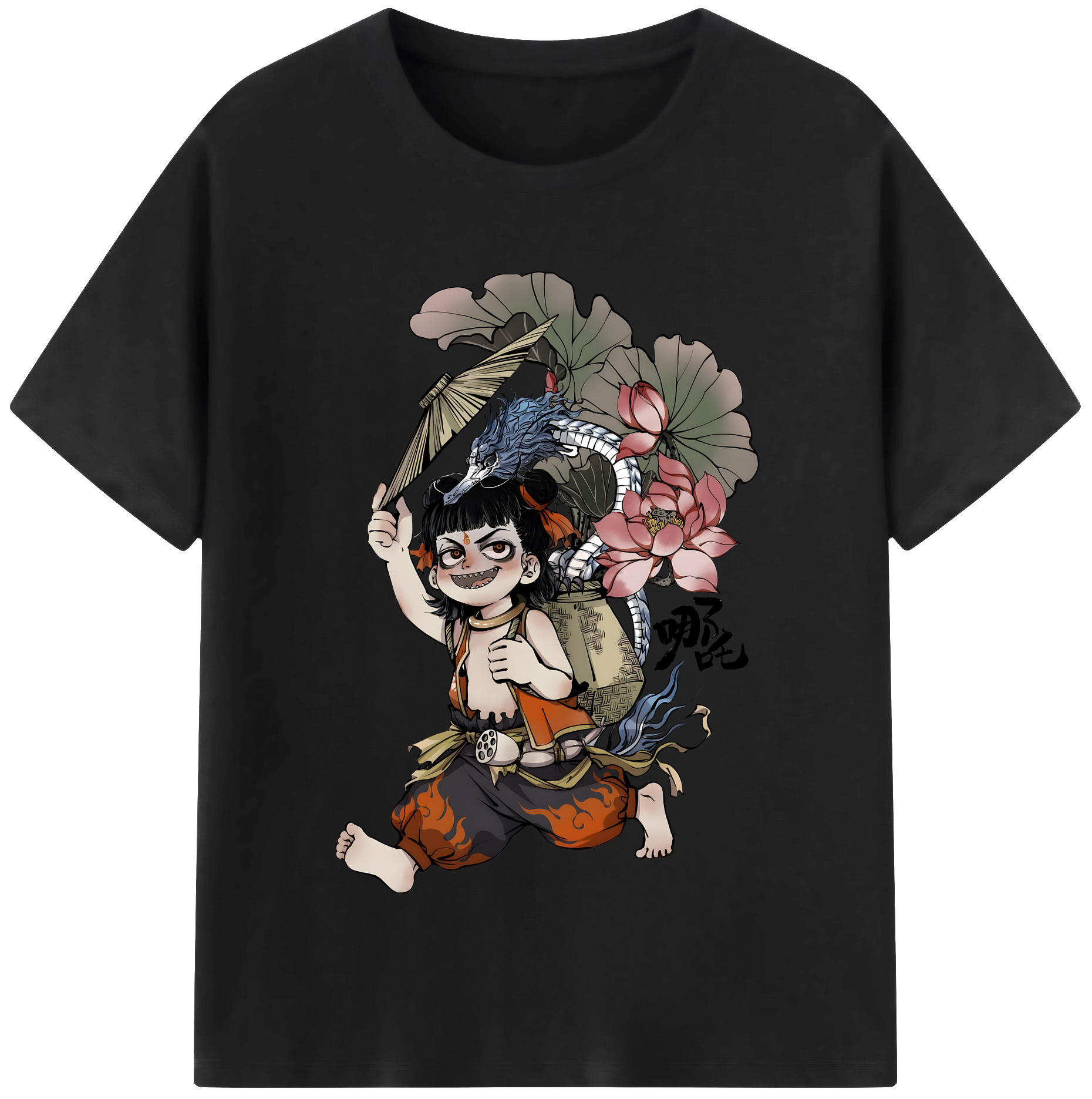 （画像用） Ne Zha 2 ナタ 魔童の大暴れ レディースカジュアルプリントTシャツ（綿100％）