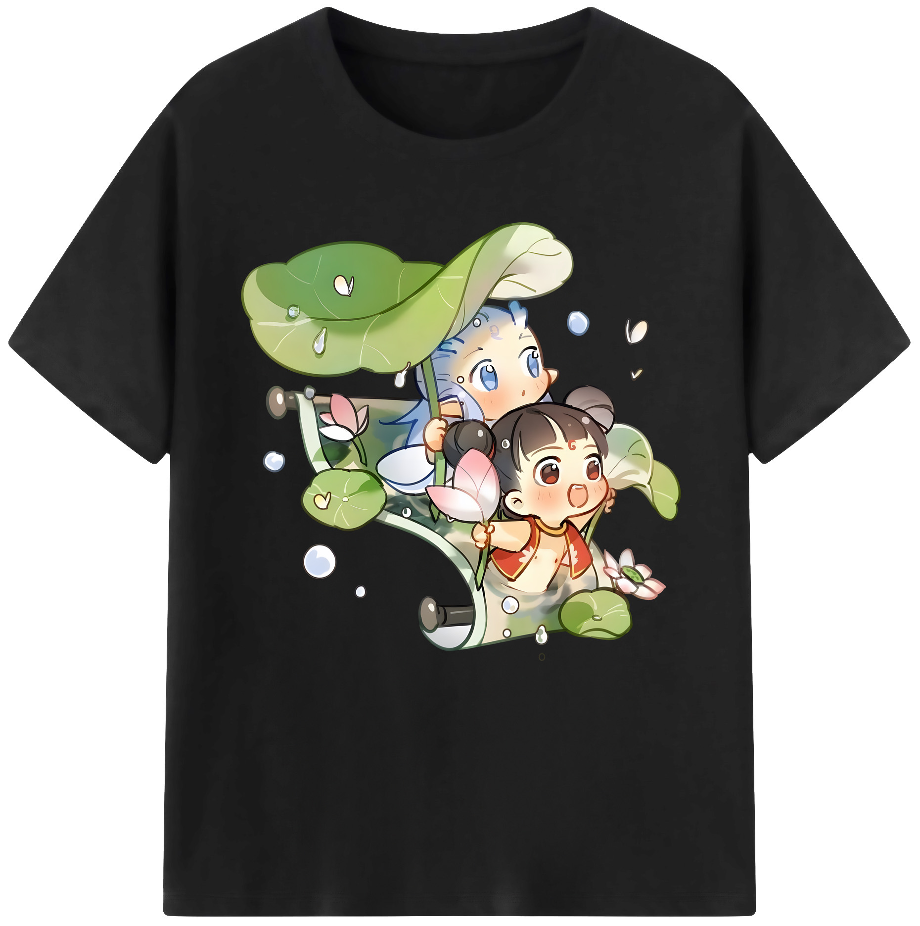 （画像用） Ne Zha 2 ナタ 魔童の大暴れ レディースカジュアルプリントTシャツ（綿100％）