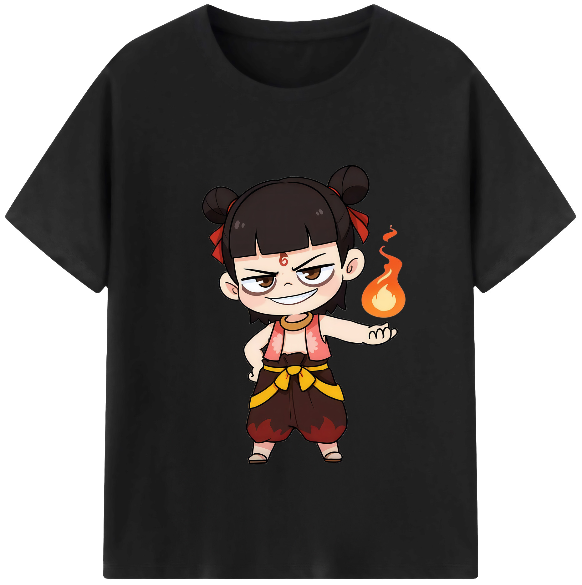 （画像用） Ne Zha 2 ナタ 魔童の大暴れ レディースカジュアルプリントTシャツ（綿100％）