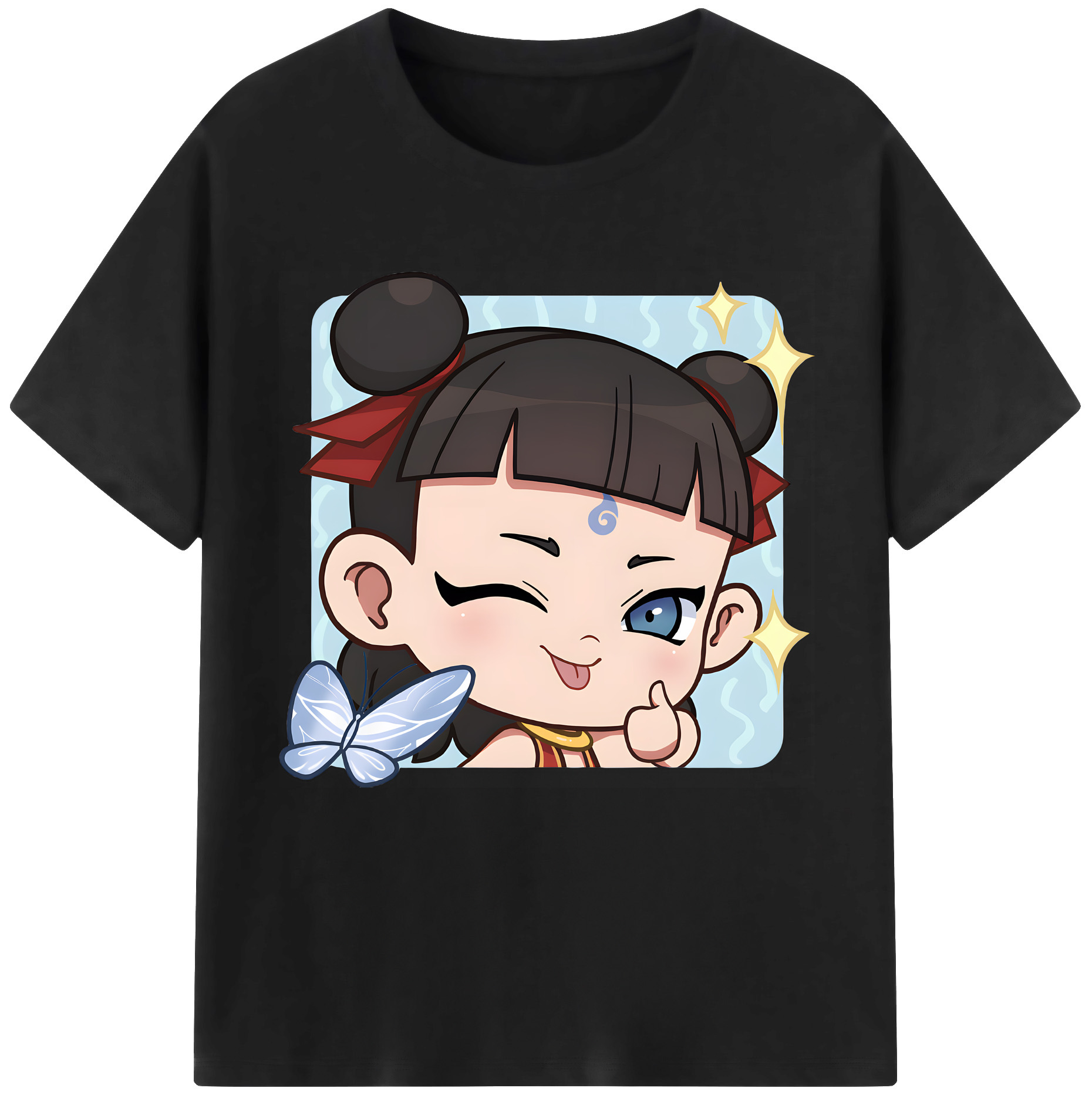 （画像用） Ne Zha 2 ナタ 魔童の大暴れ レディースカジュアルプリントTシャツ（綿100％）