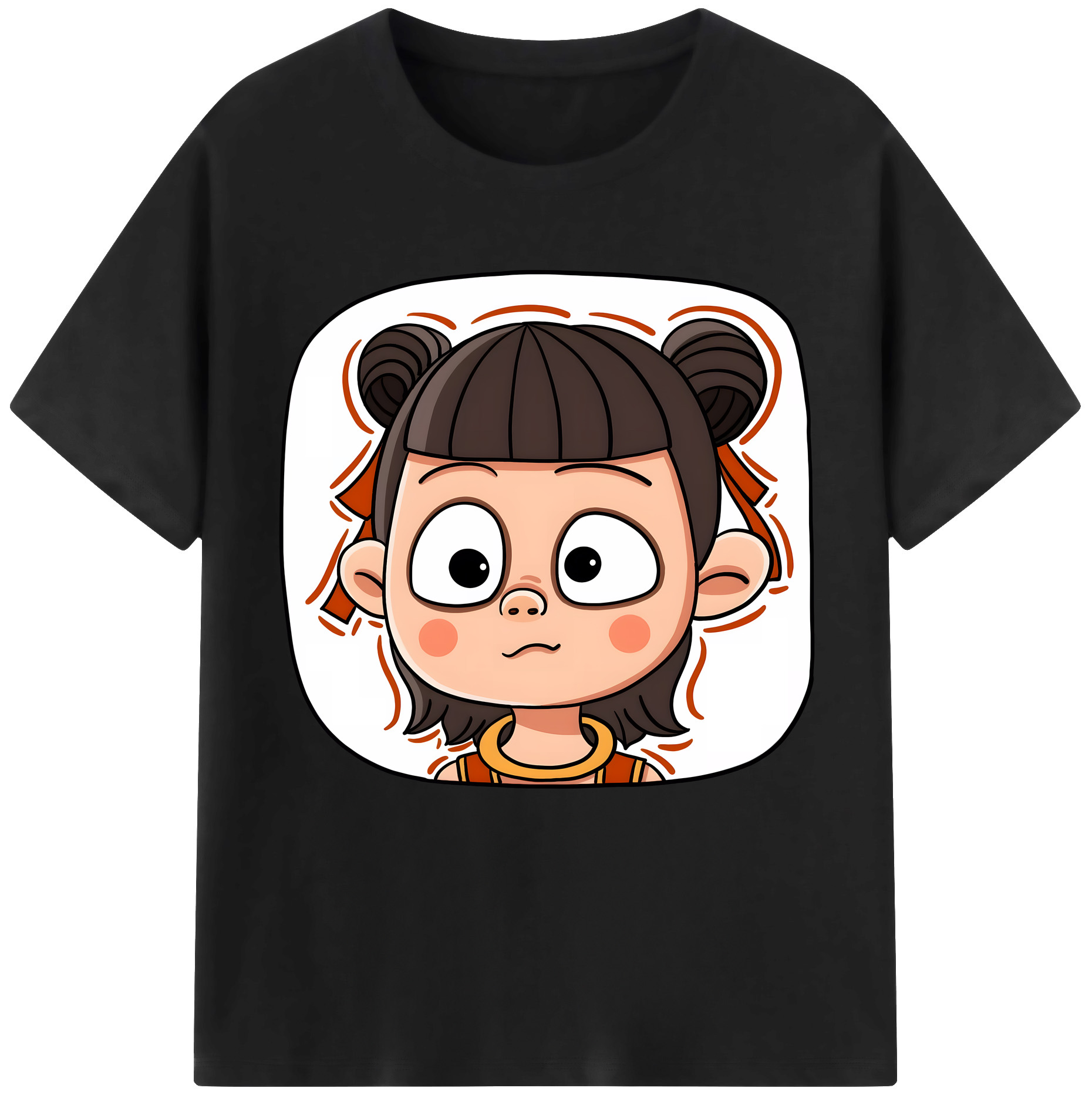 （画像用） Ne Zha 2 ナタ 魔童の大暴れ レディースカジュアルプリントTシャツ（綿100％）