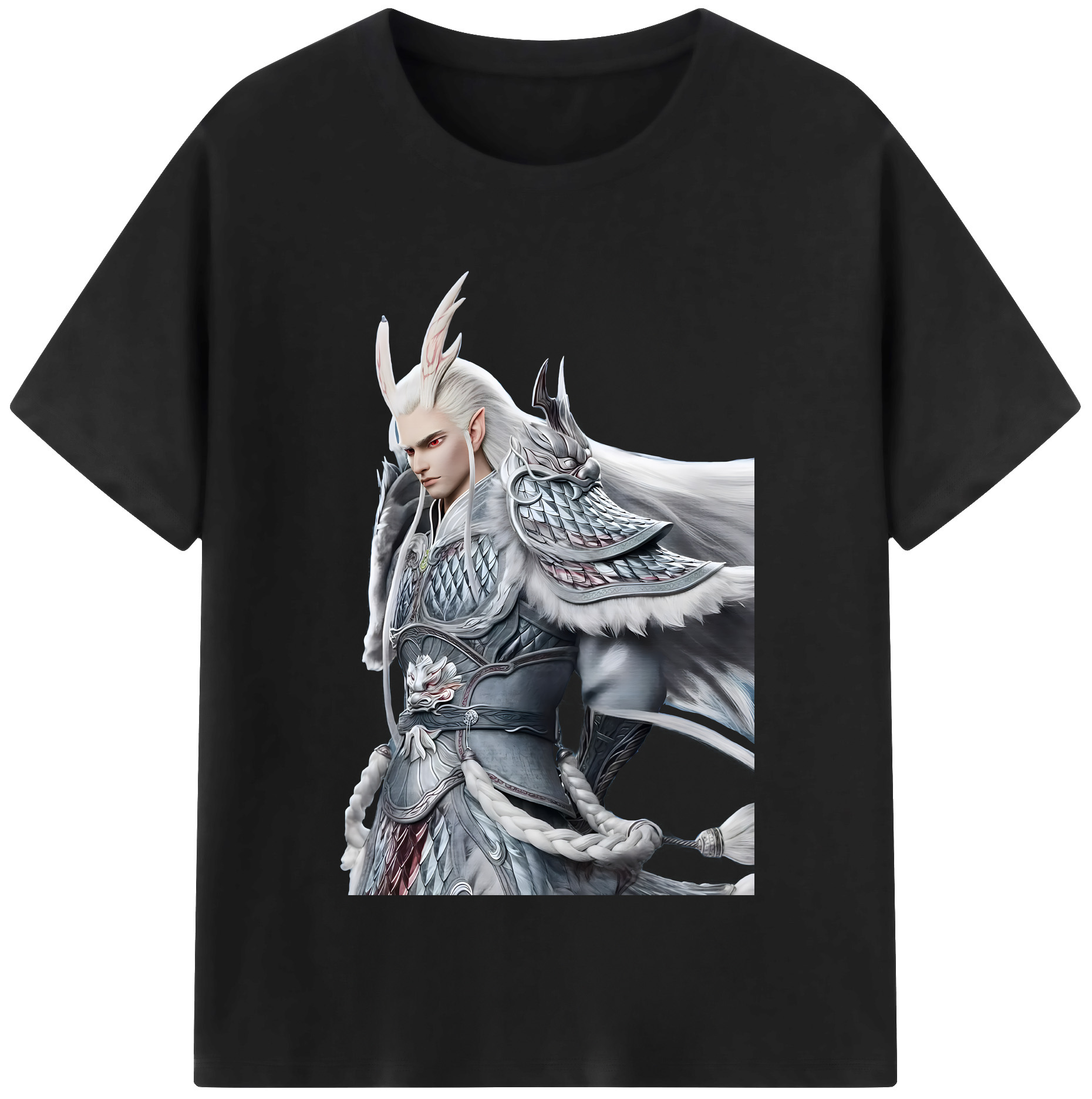 （画像用） Ne Zha 2 ナタ 魔童の大暴れ レディースカジュアルプリントTシャツ（綿100％）