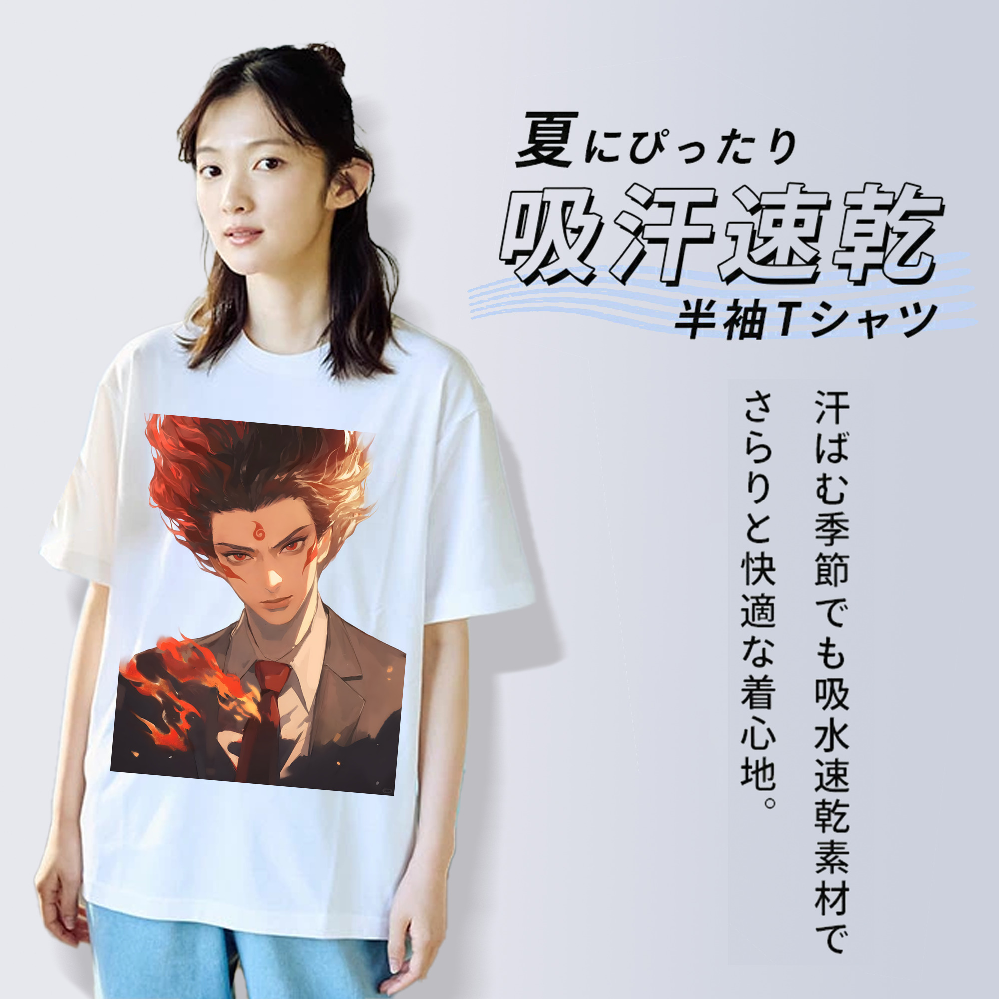 Ne Zha 2 ナタ 魔童の大暴れ レディースカジュアルプリントTシャツ（綿100％）
