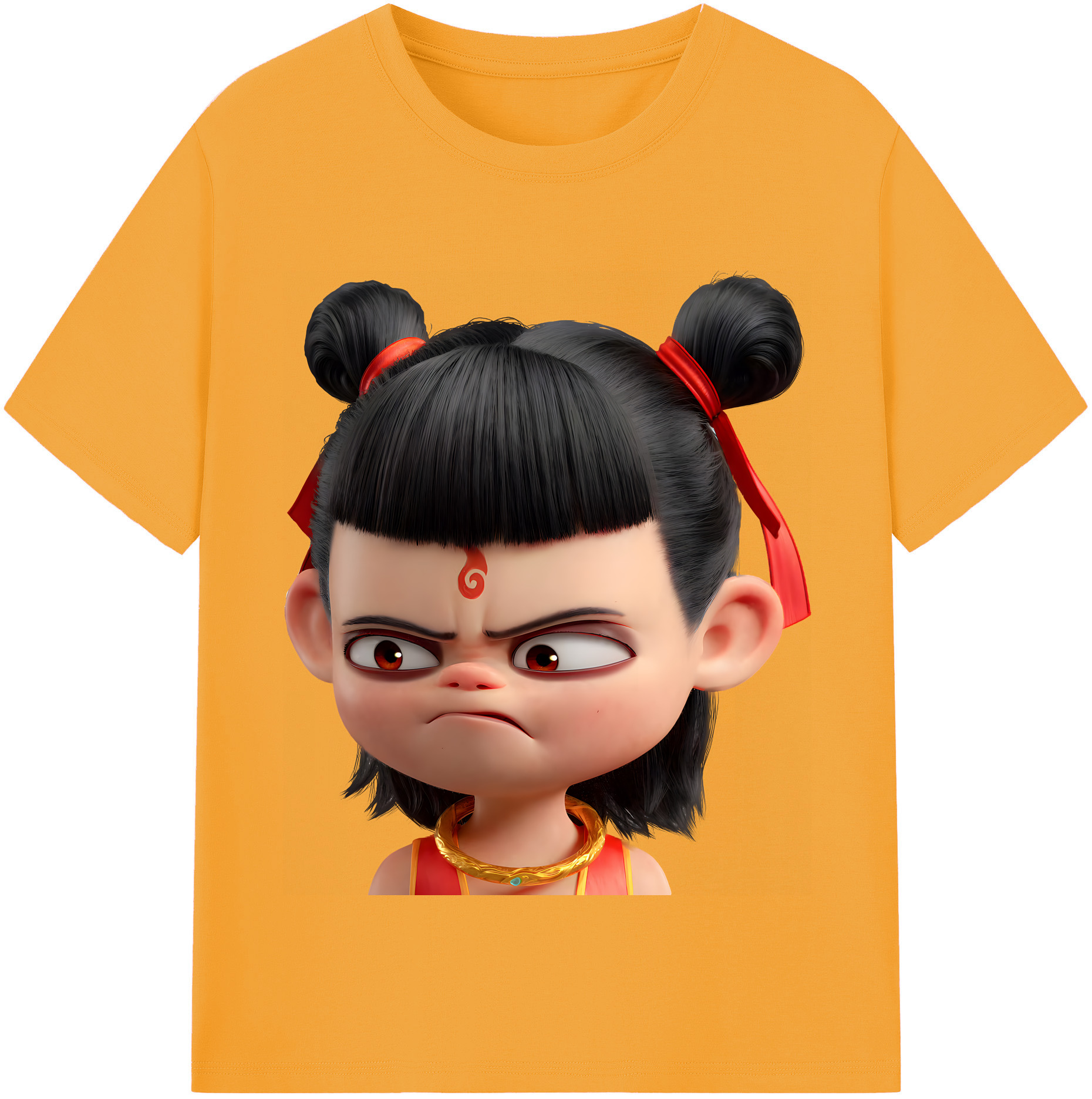 （画像用） Ne Zha 2 ナタ 魔童の大暴れ レディースカジュアルプリントTシャツ（綿100％）