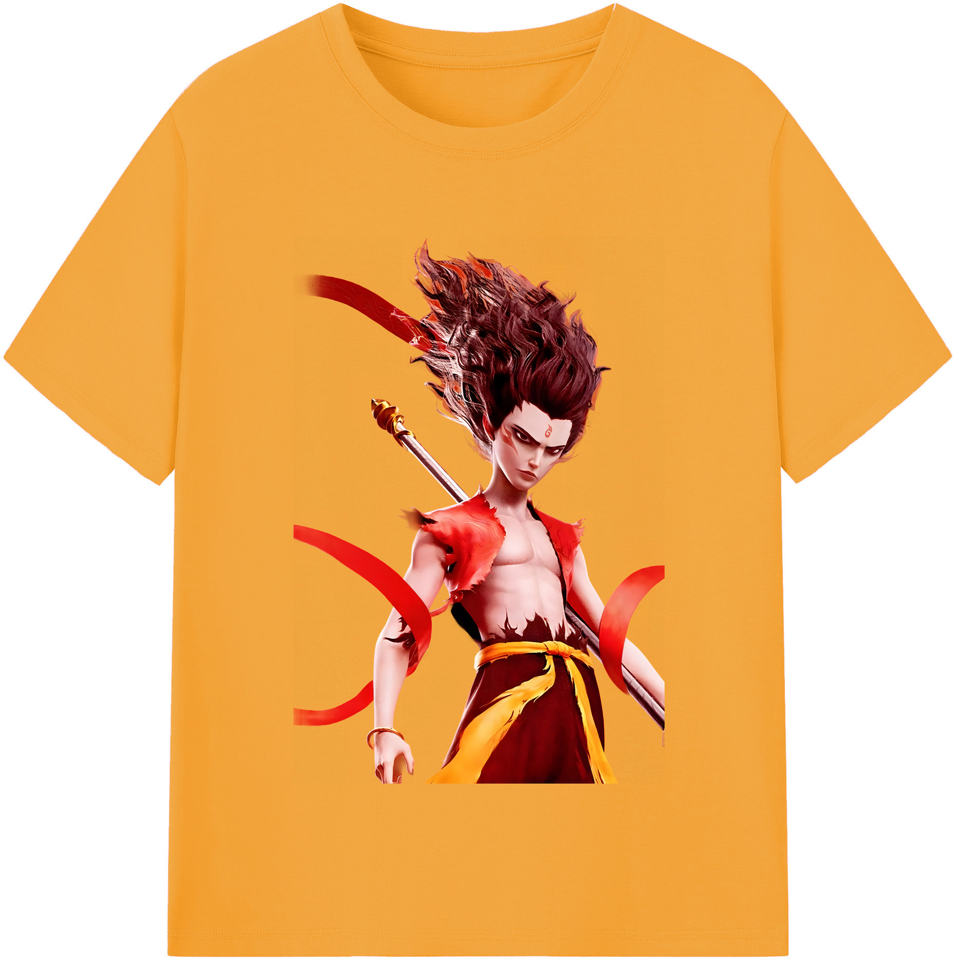 （画像用） Ne Zha 2 ナタ 魔童の大暴れ レディースカジュアルプリントTシャツ（綿100％）