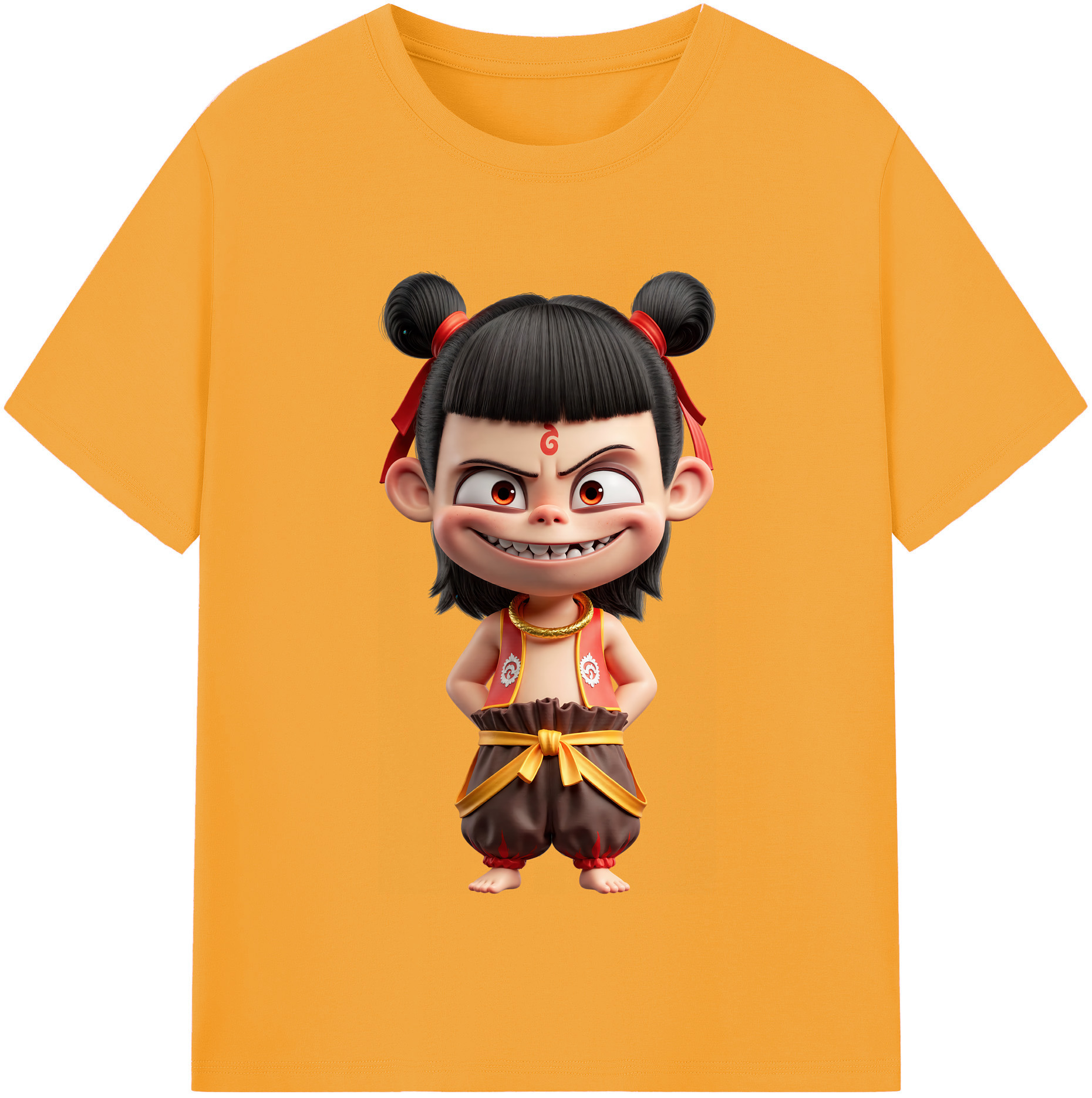 （画像用） Ne Zha 2 ナタ 魔童の大暴れ レディースカジュアルプリントTシャツ（綿100％）