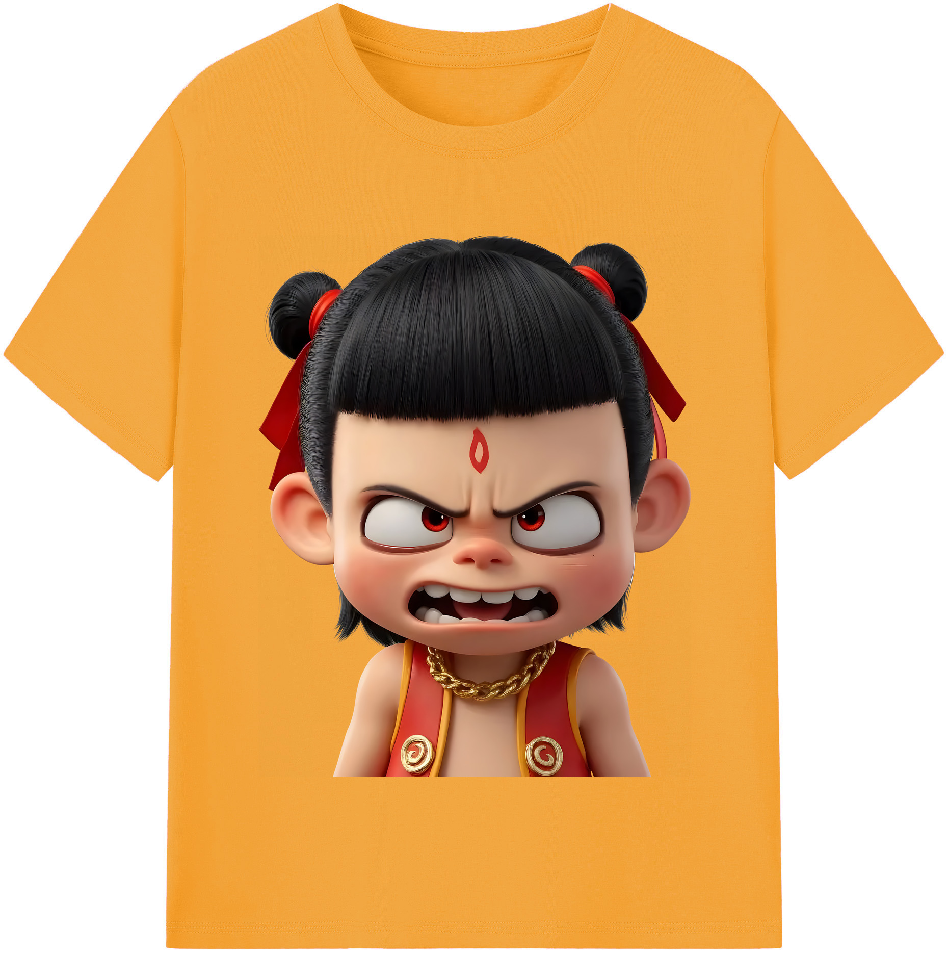 （画像用） Ne Zha 2 ナタ 魔童の大暴れ レディースカジュアルプリントTシャツ（綿100％）