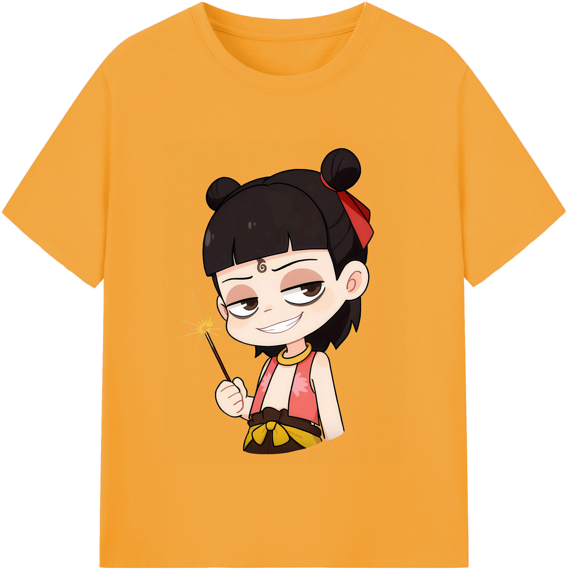（画像用） Ne Zha 2 ナタ 魔童の大暴れ レディースカジュアルプリントTシャツ（綿100％）