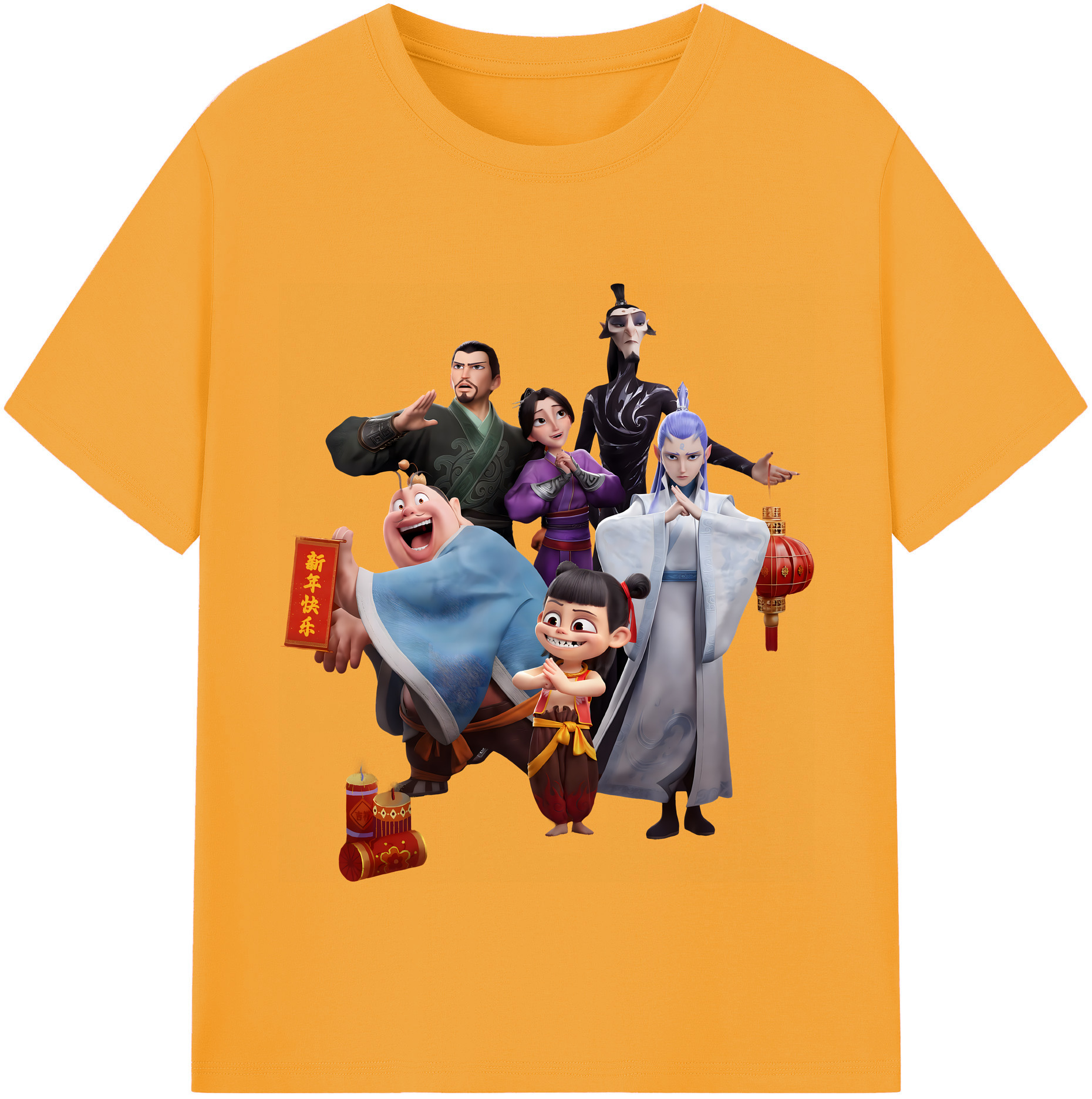 （画像用） Ne Zha 2 ナタ 魔童の大暴れ レディースカジュアルプリントTシャツ（綿100％）