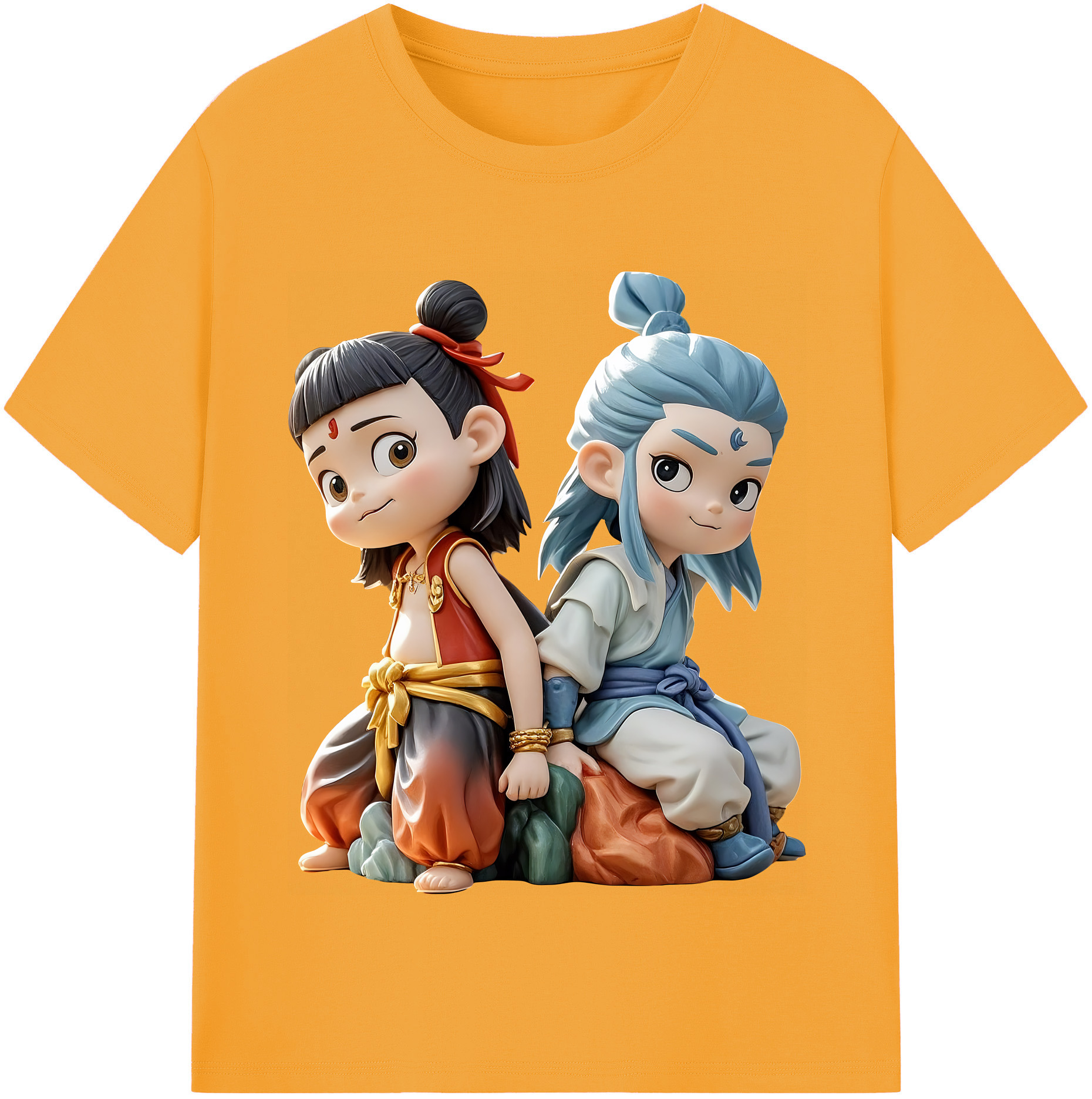 （画像用） Ne Zha 2 ナタ 魔童の大暴れ レディースカジュアルプリントTシャツ（綿100％）