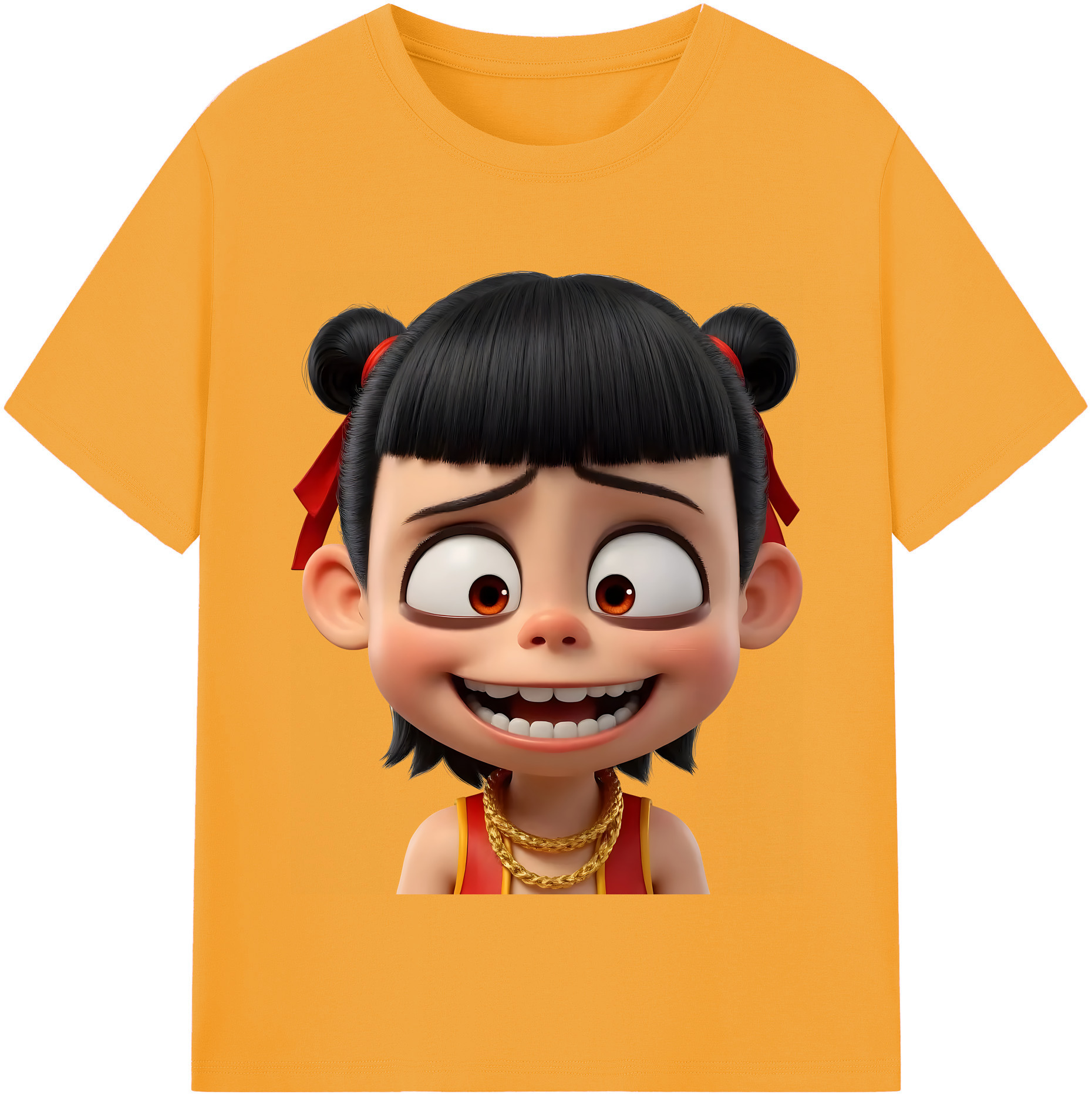 （画像用） Ne Zha 2 ナタ 魔童の大暴れ レディースカジュアルプリントTシャツ（綿100％）