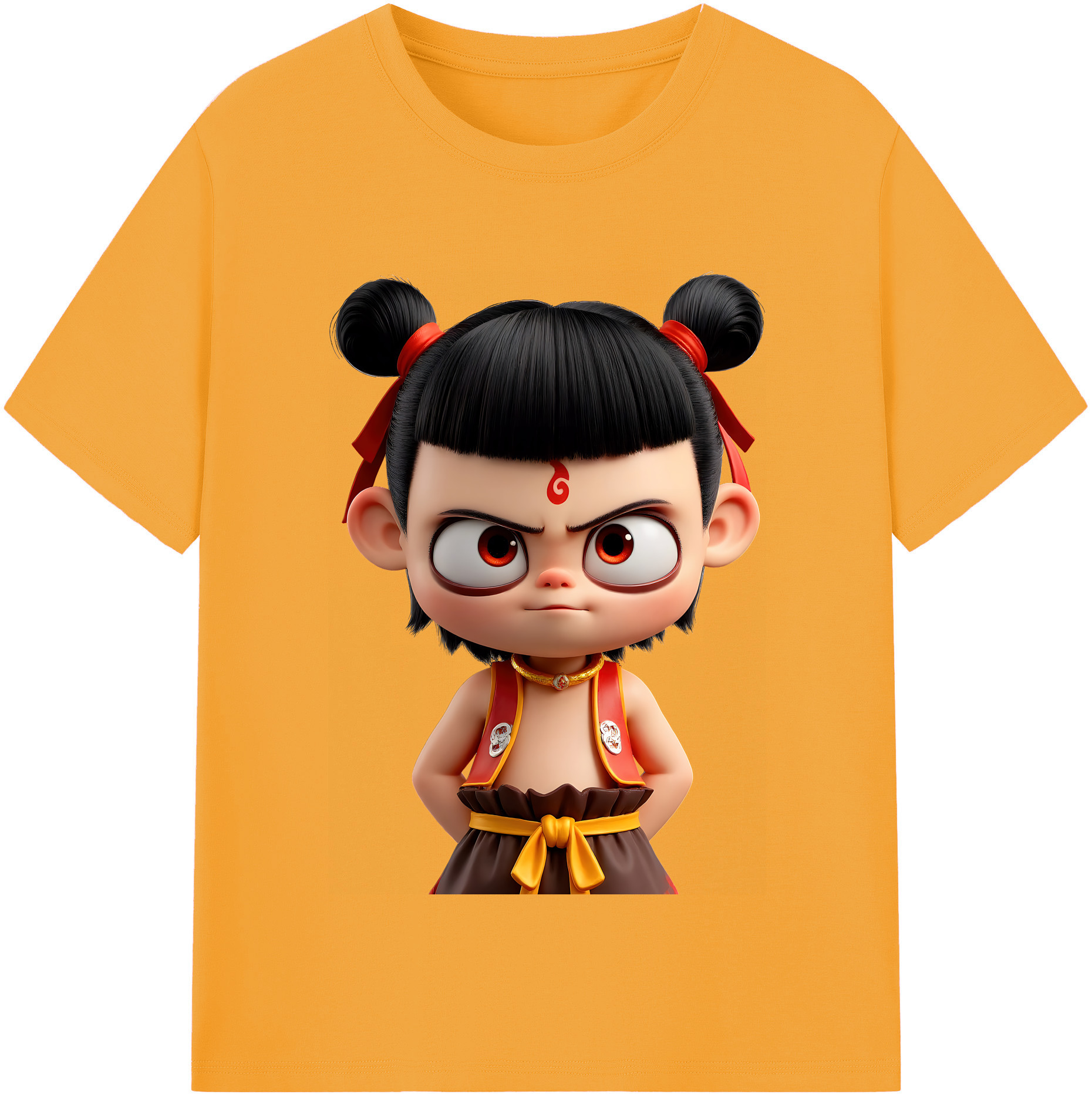 （画像用） Ne Zha 2 ナタ 魔童の大暴れ レディースカジュアルプリントTシャツ（綿100％）