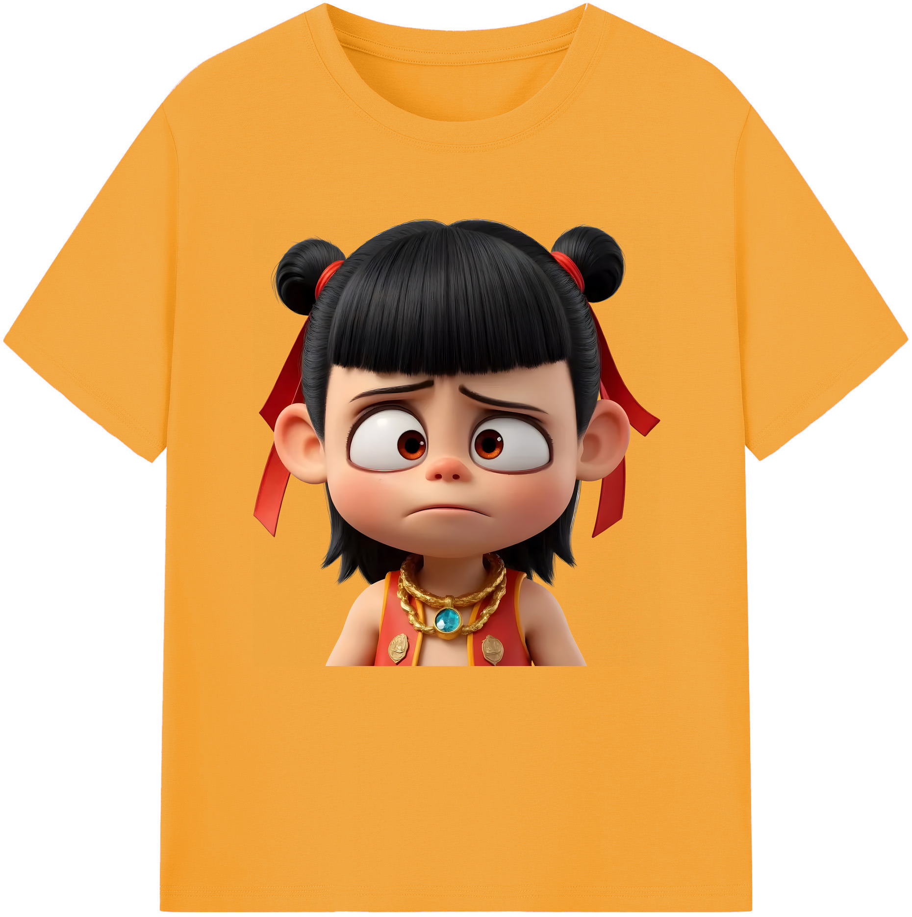 （画像用） Ne Zha 2 ナタ 魔童の大暴れ レディースカジュアルプリントTシャツ（綿100％）