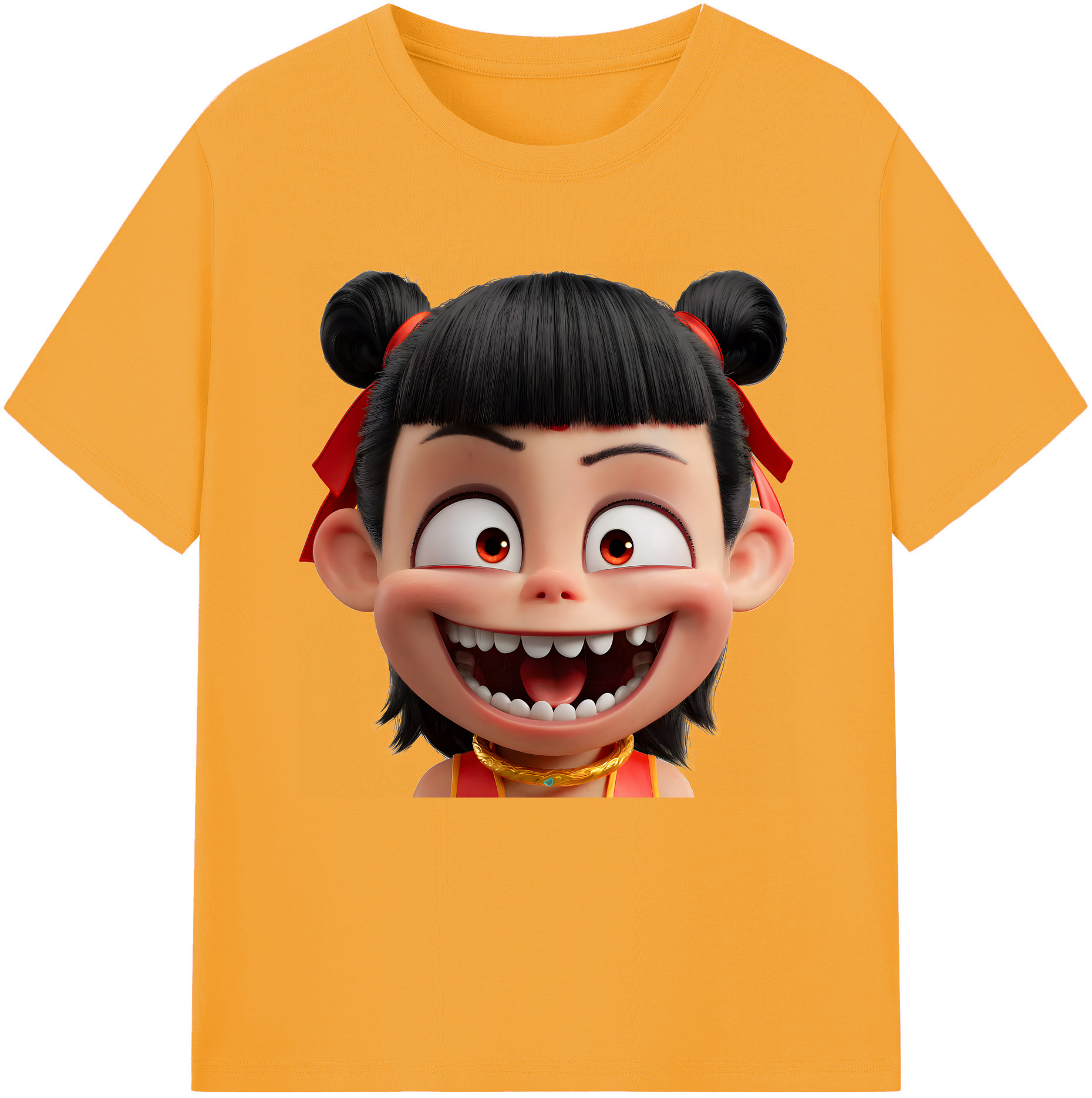 （画像用） Ne Zha 2 ナタ 魔童の大暴れ レディースカジュアルプリントTシャツ（綿100％）
