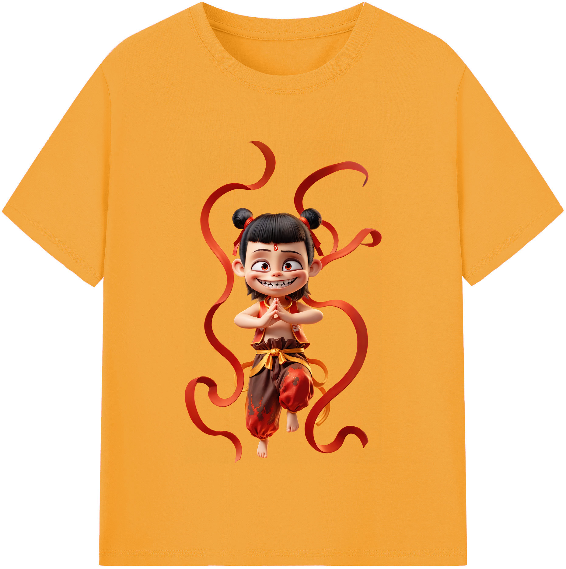 （画像用） Ne Zha 2 ナタ 魔童の大暴れ レディースカジュアルプリントTシャツ（綿100％）
