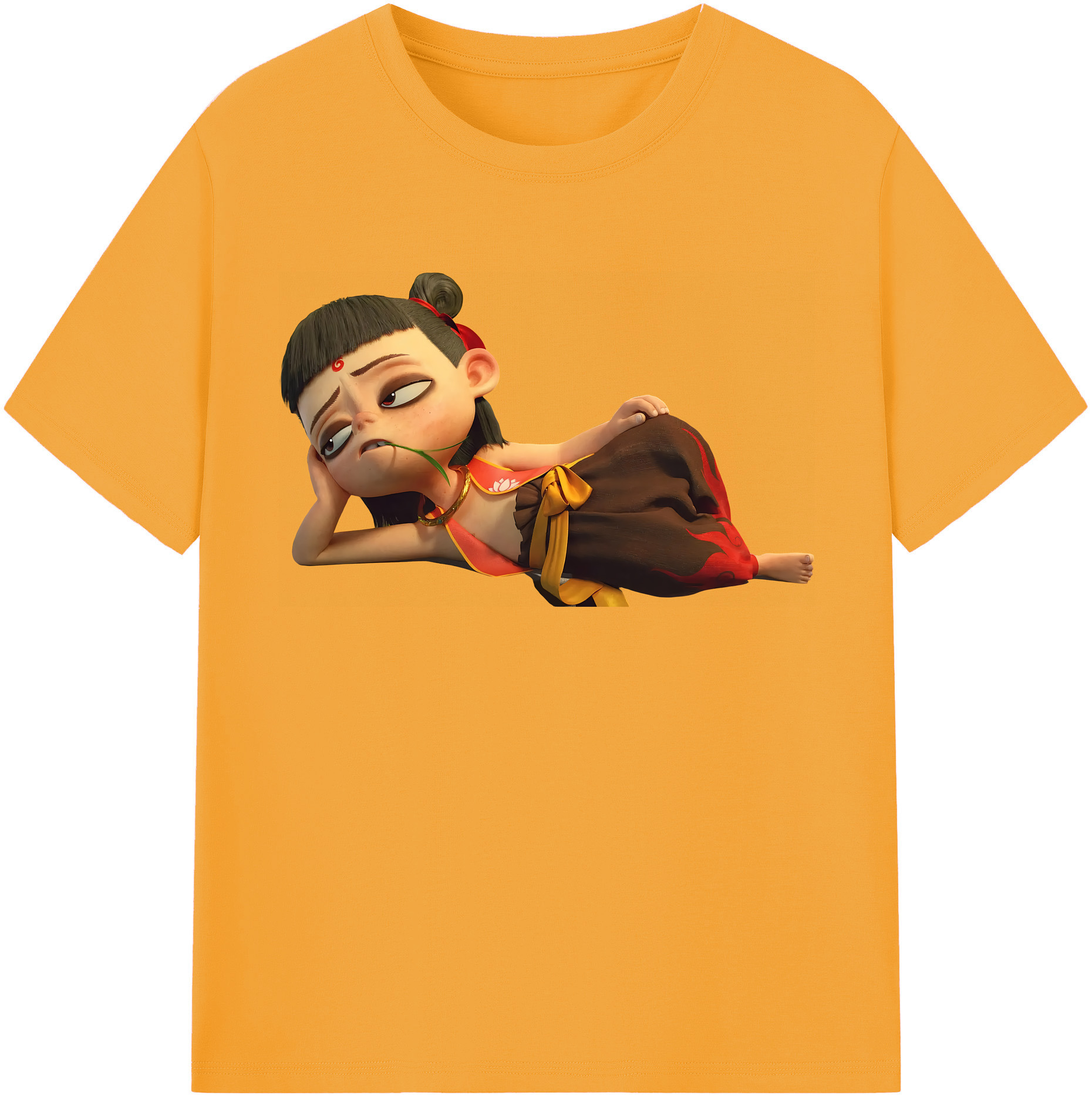 （画像用） Ne Zha 2 ナタ 魔童の大暴れ レディースカジュアルプリントTシャツ（綿100％）