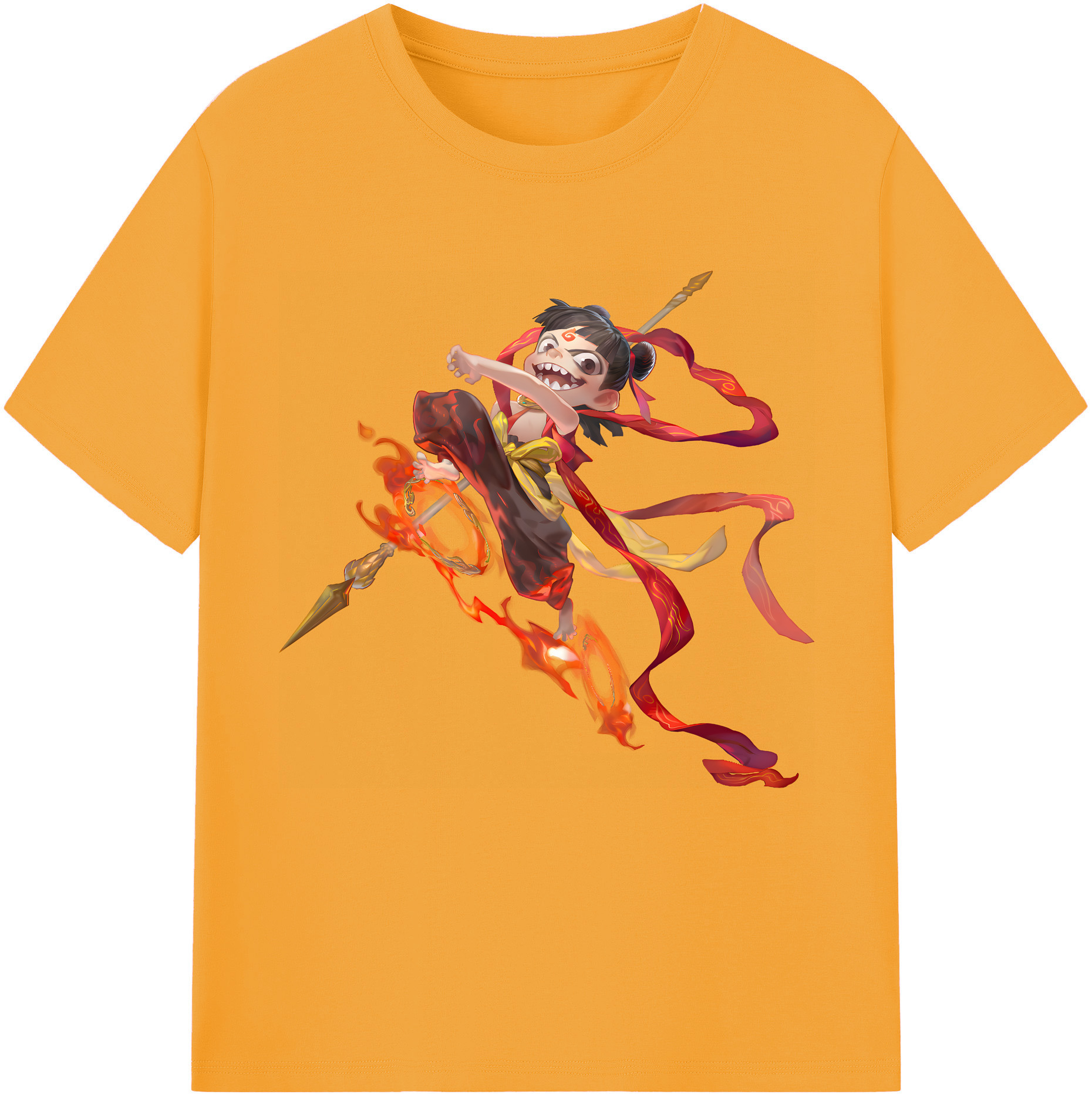 （画像用） Ne Zha 2 ナタ 魔童の大暴れ レディースカジュアルプリントTシャツ（綿100％）