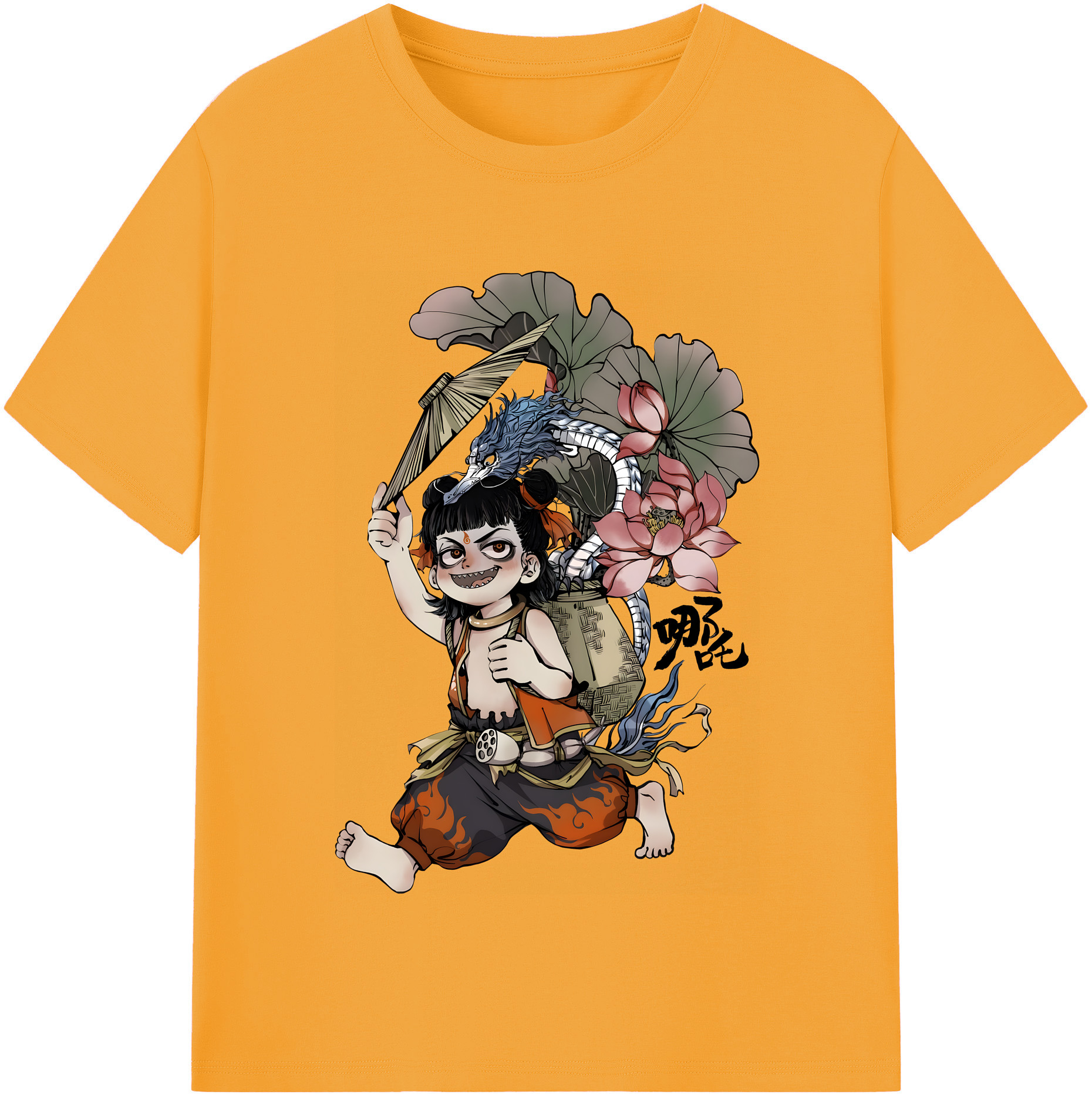 （画像用） Ne Zha 2 ナタ 魔童の大暴れ レディースカジュアルプリントTシャツ（綿100％）