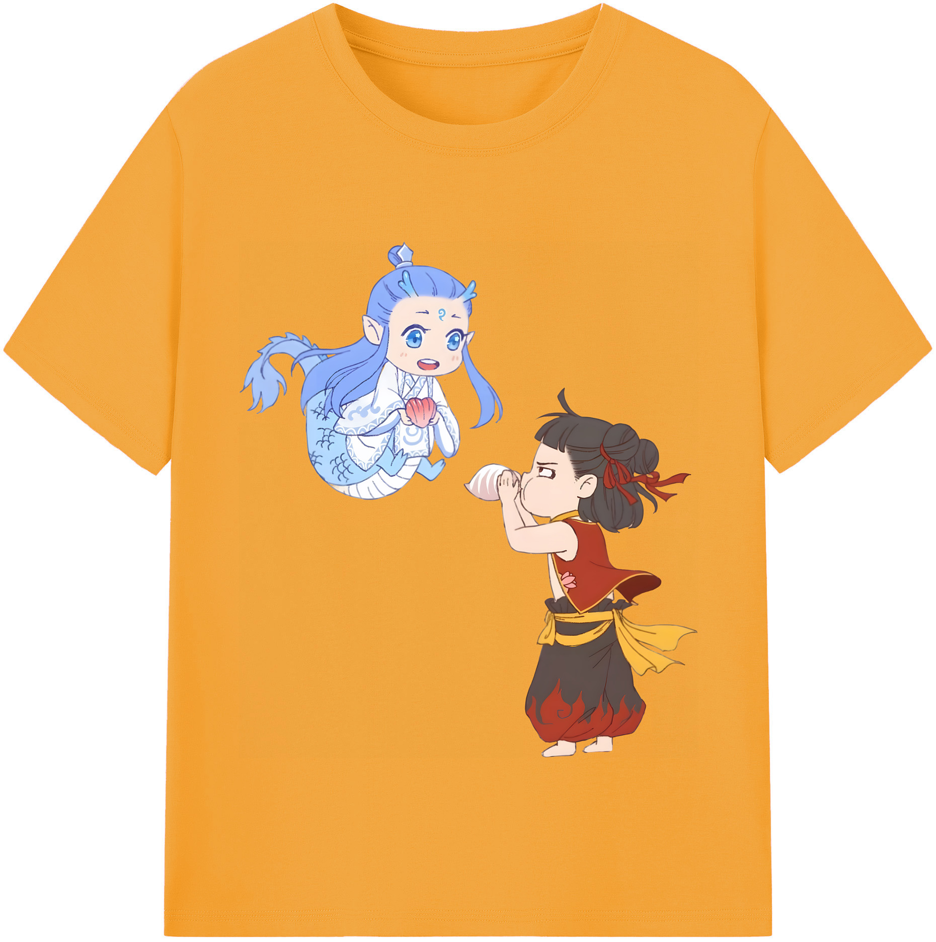 （画像用） Ne Zha 2 ナタ 魔童の大暴れ レディースカジュアルプリントTシャツ（綿100％）