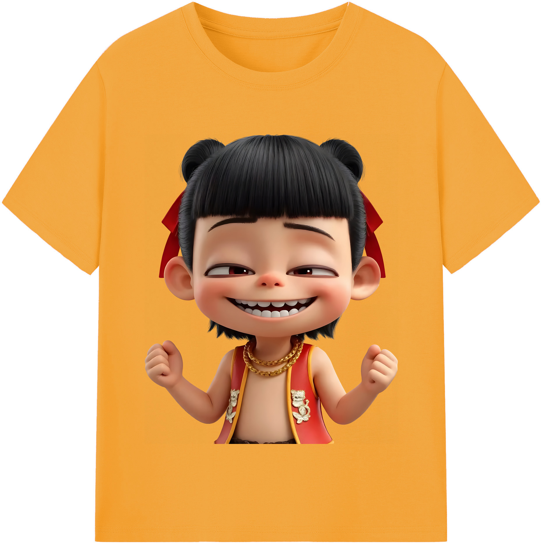 （画像用） Ne Zha 2 ナタ 魔童の大暴れ レディースカジュアルプリントTシャツ（綿100％）