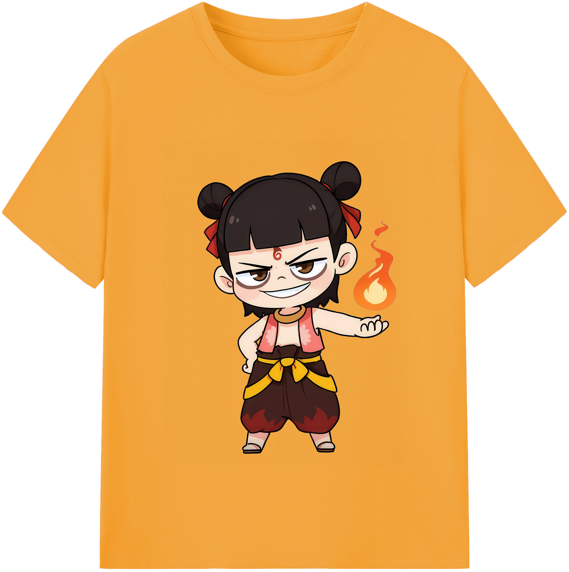 （画像用） Ne Zha 2 ナタ 魔童の大暴れ レディースカジュアルプリントTシャツ（綿100％）