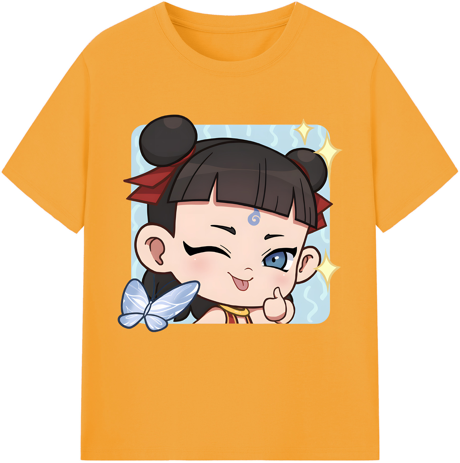 （画像用） Ne Zha 2 ナタ 魔童の大暴れ レディースカジュアルプリントTシャツ（綿100％）