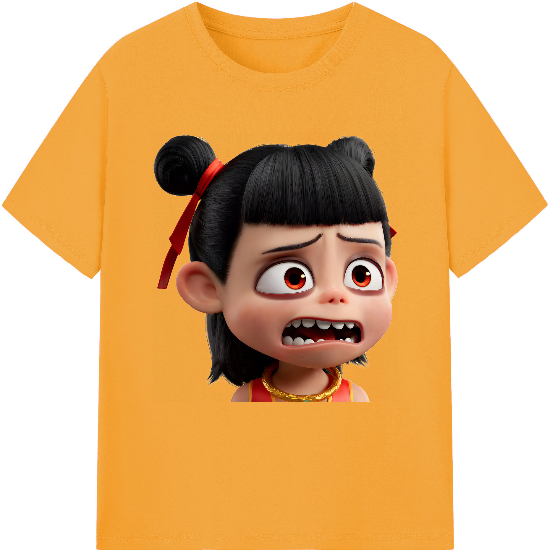 （画像用） Ne Zha 2 ナタ 魔童の大暴れ レディースカジュアルプリントTシャツ（綿100％）