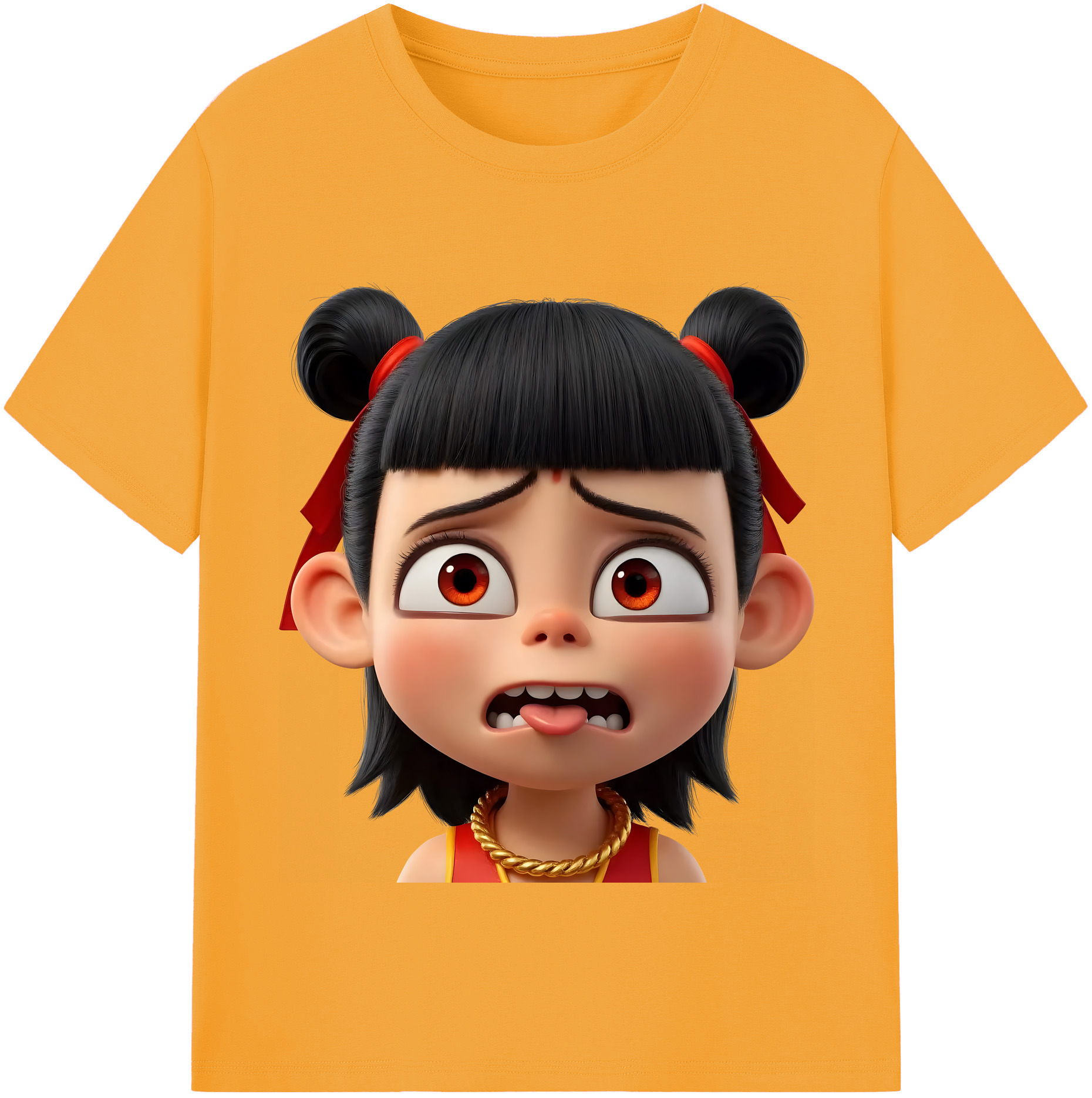 （画像用） Ne Zha 2 ナタ 魔童の大暴れ レディースカジュアルプリントTシャツ（綿100％）