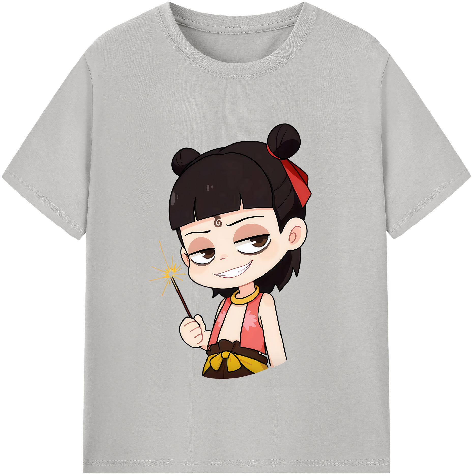 （画像用） Ne Zha 2 ナタ 魔童の大暴れ レディースカジュアルプリントTシャツ（綿100％）