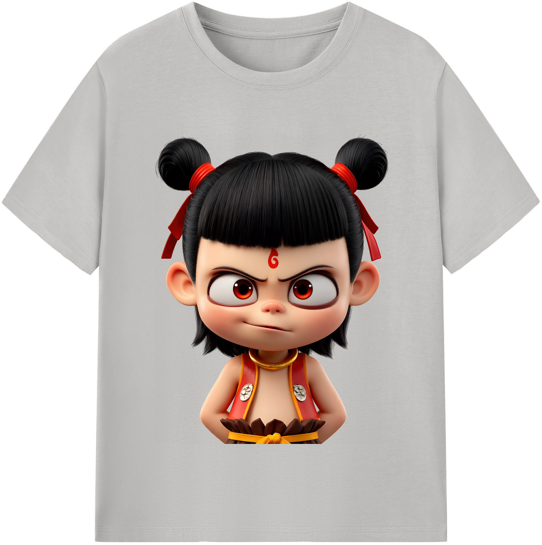 （画像用） Ne Zha 2 ナタ 魔童の大暴れ レディースカジュアルプリントTシャツ（綿100％）