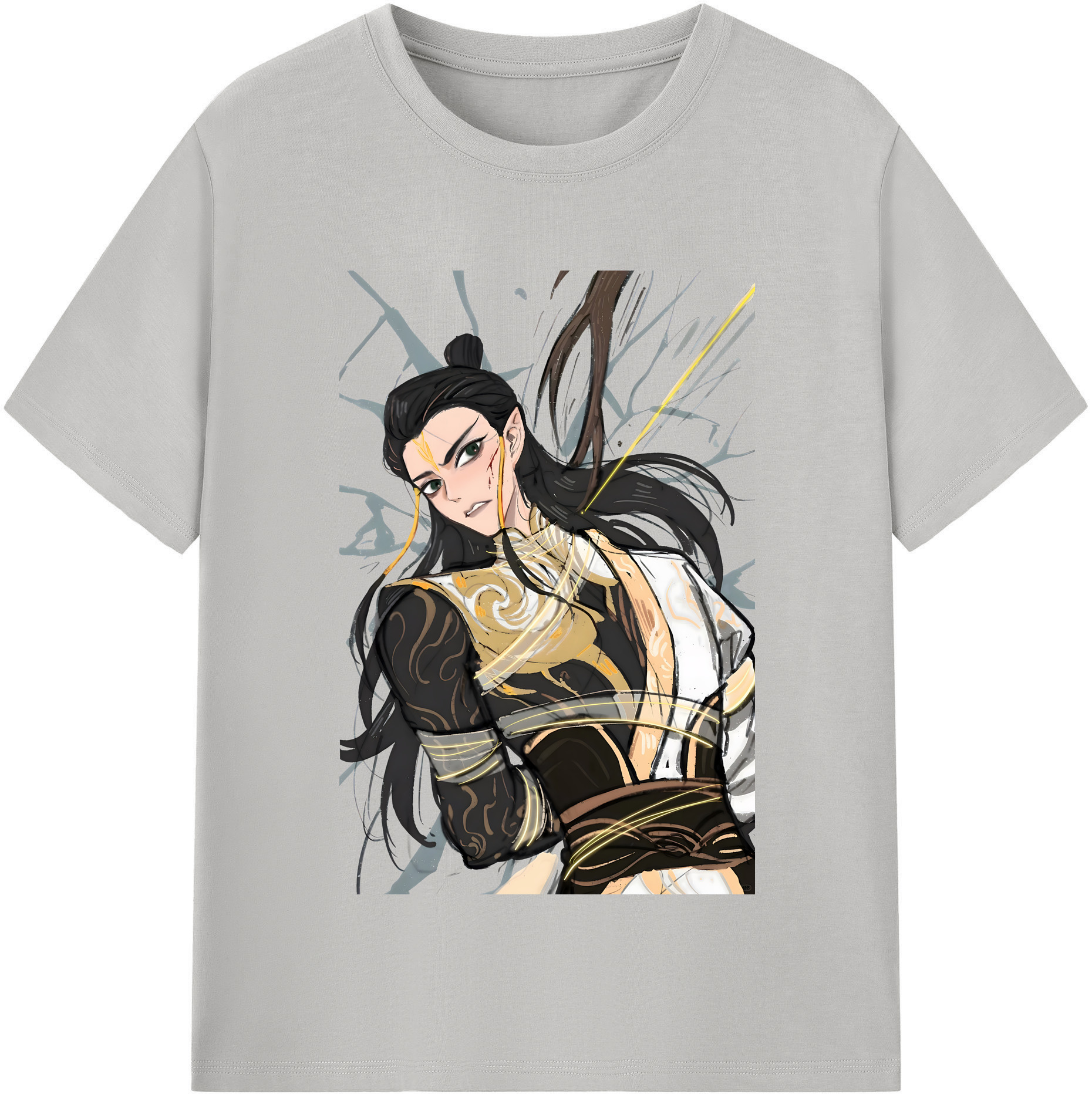 （画像用） Ne Zha 2 ナタ 魔童の大暴れ レディースカジュアルプリントTシャツ（綿100％）