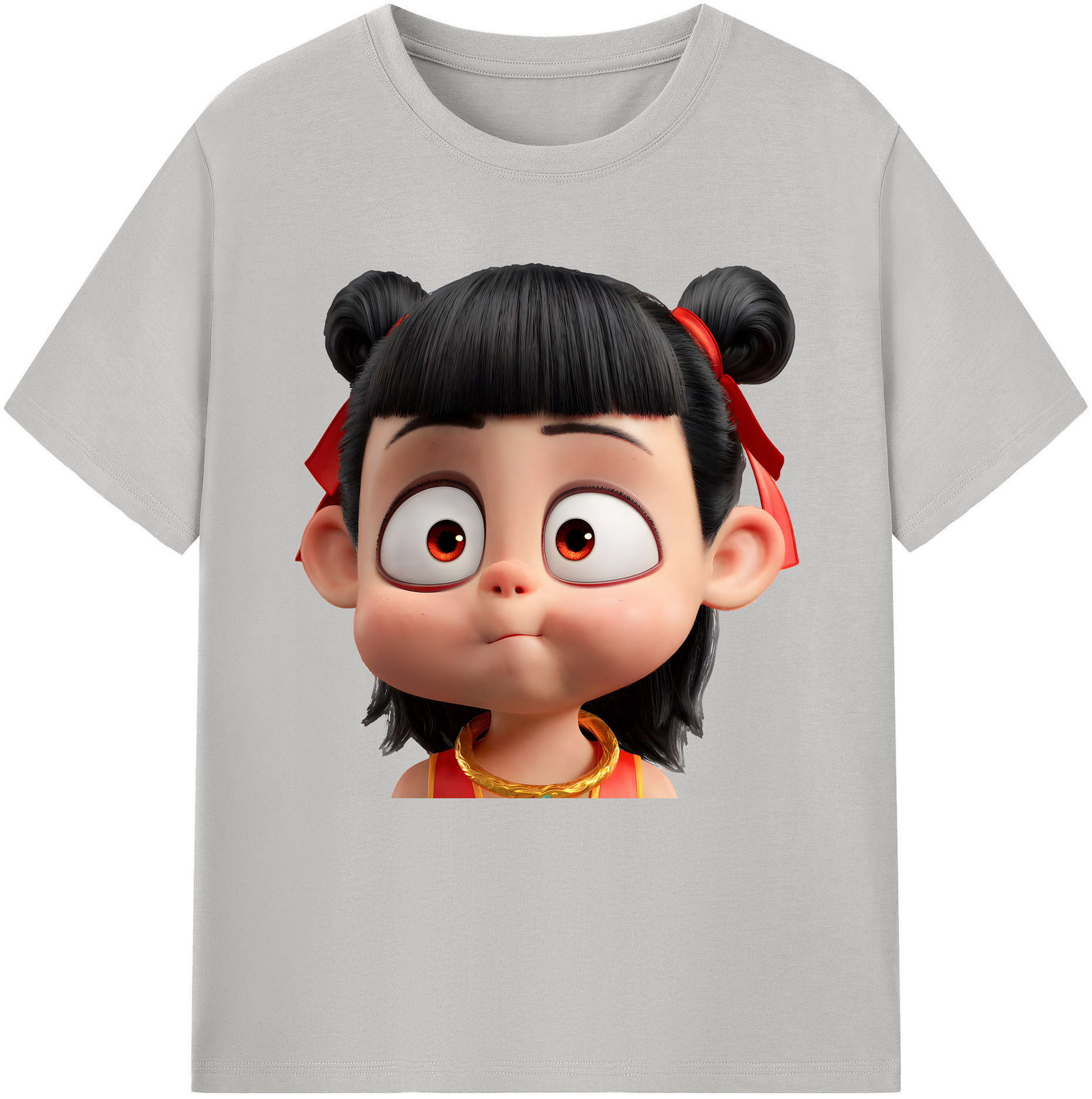 （画像用） Ne Zha 2 ナタ 魔童の大暴れ レディースカジュアルプリントTシャツ（綿100％）