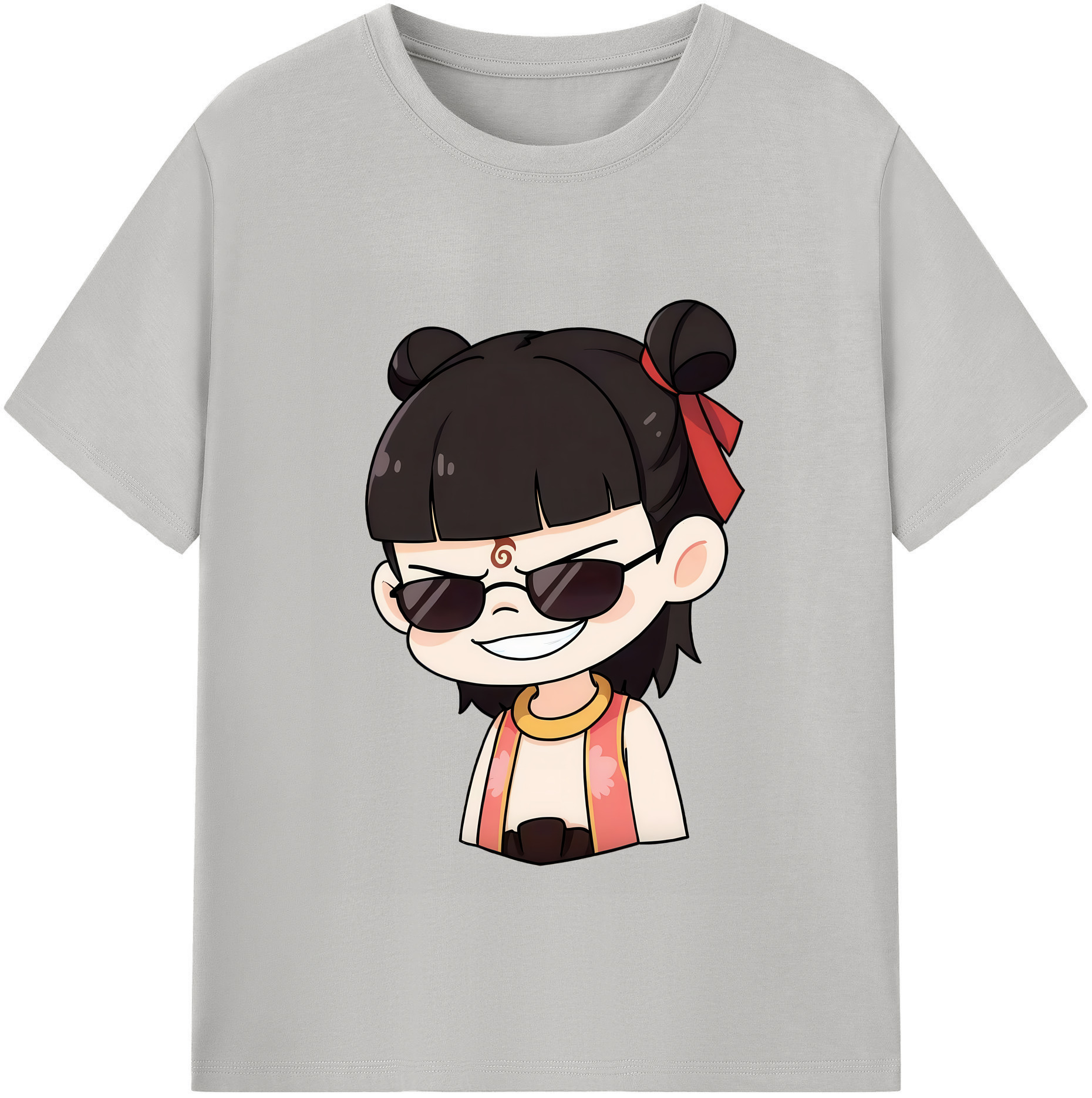 （画像用） Ne Zha 2 ナタ 魔童の大暴れ レディースカジュアルプリントTシャツ（綿100％）