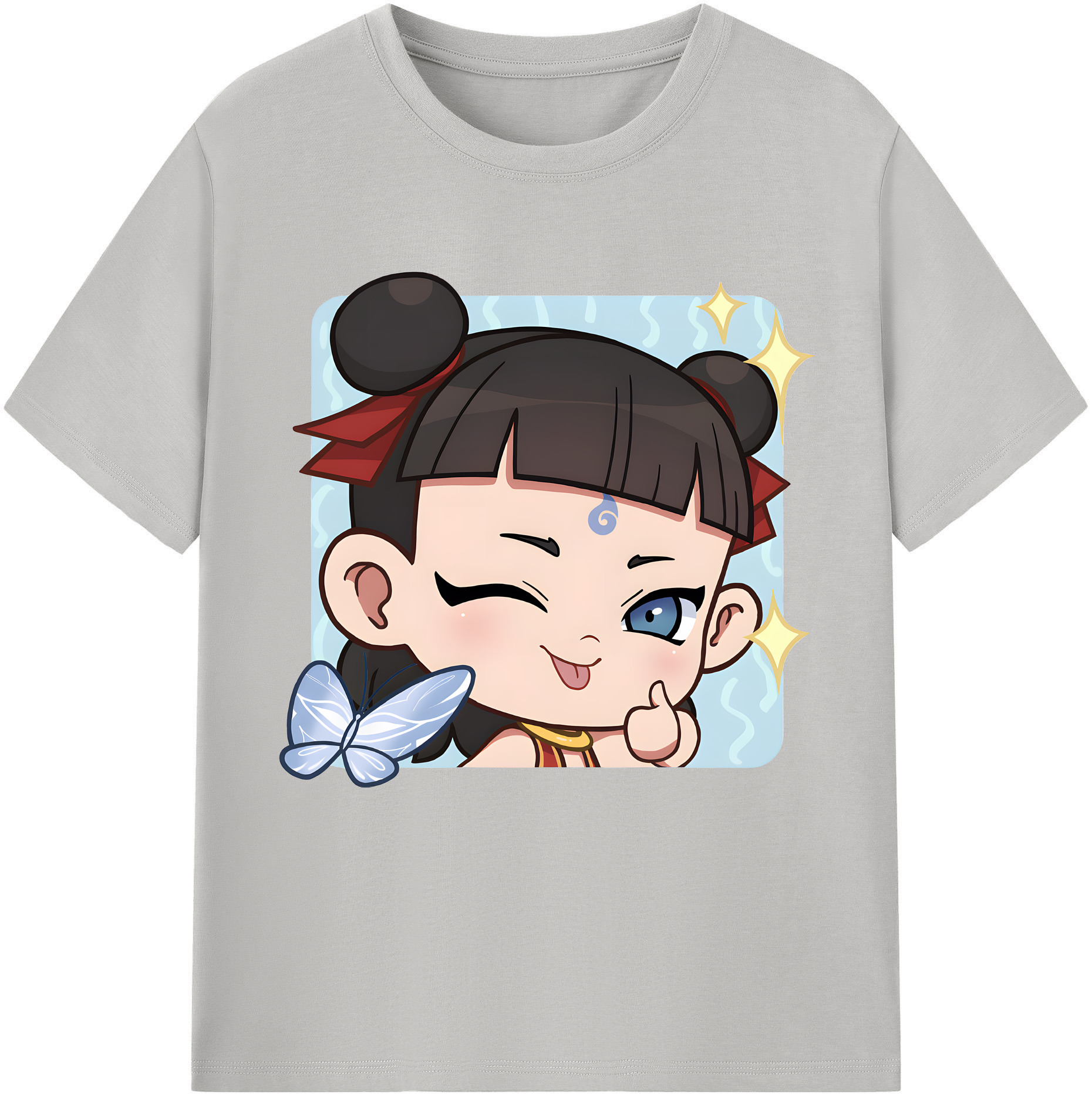 （画像用） Ne Zha 2 ナタ 魔童の大暴れ レディースカジュアルプリントTシャツ（綿100％）