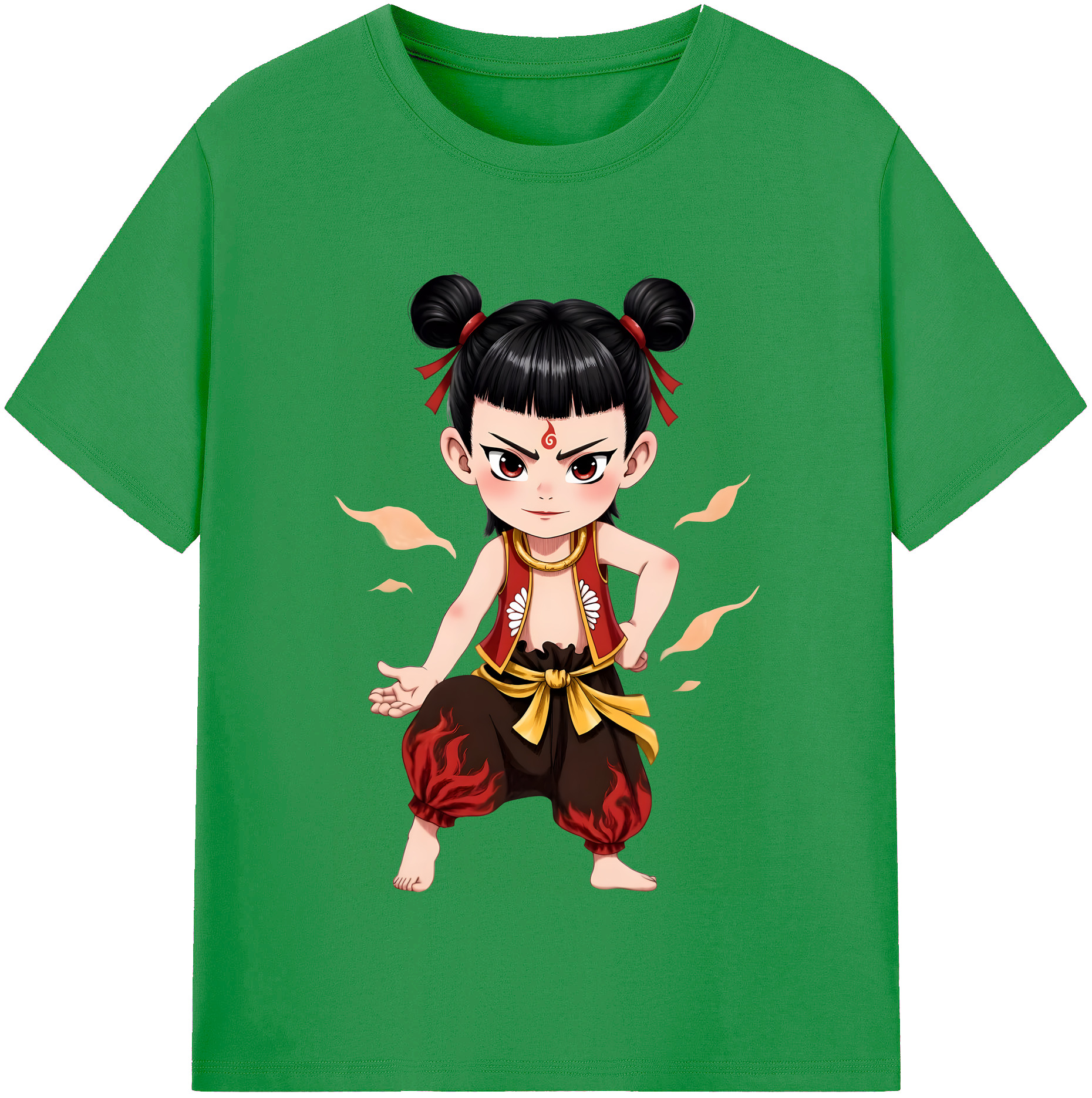 （画像用） Ne Zha 2 ナタ 魔童の大暴れ レディースカジュアルプリントTシャツ（綿100％）