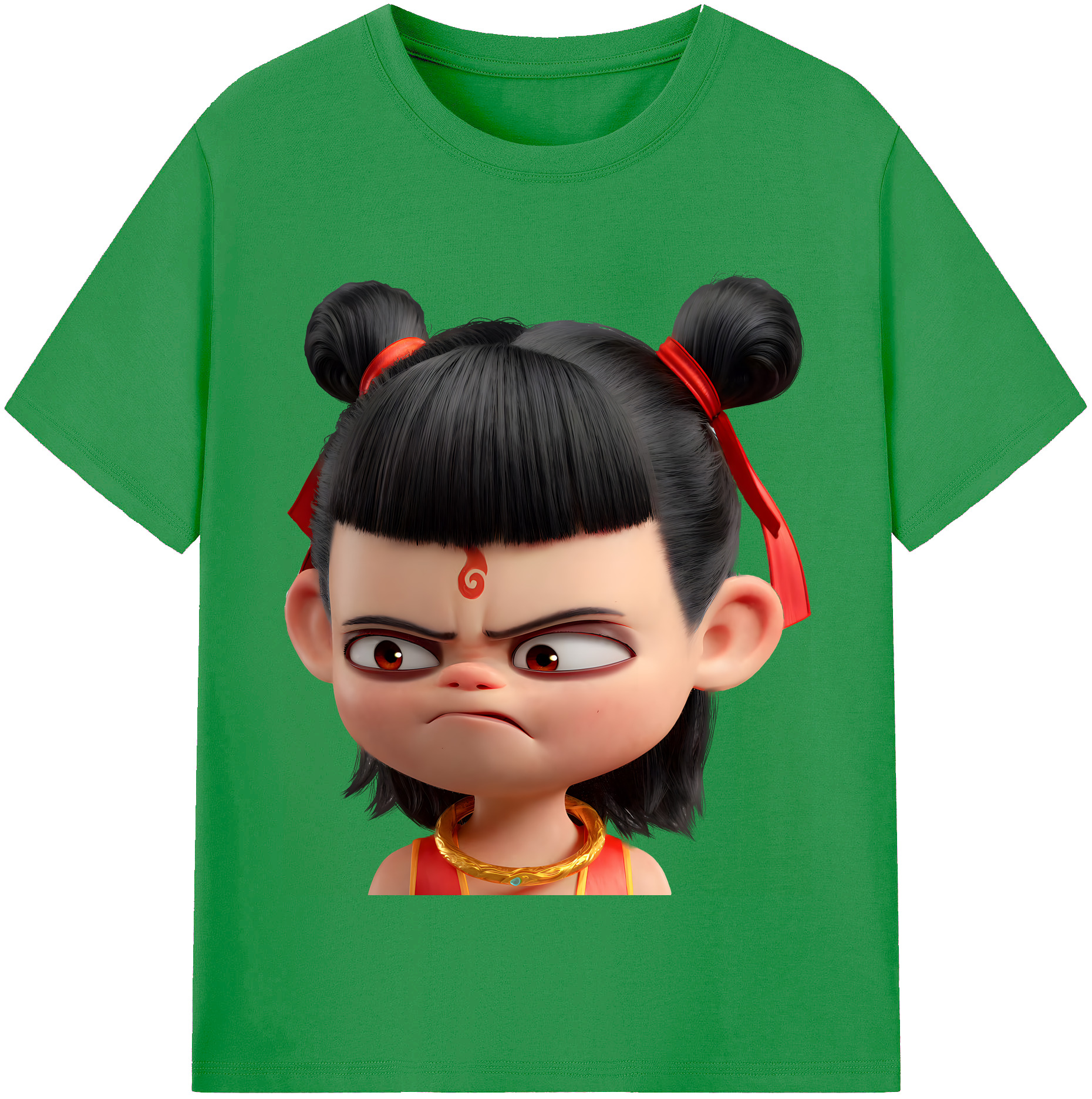 （画像用） Ne Zha 2 ナタ 魔童の大暴れ レディースカジュアルプリントTシャツ（綿100％）