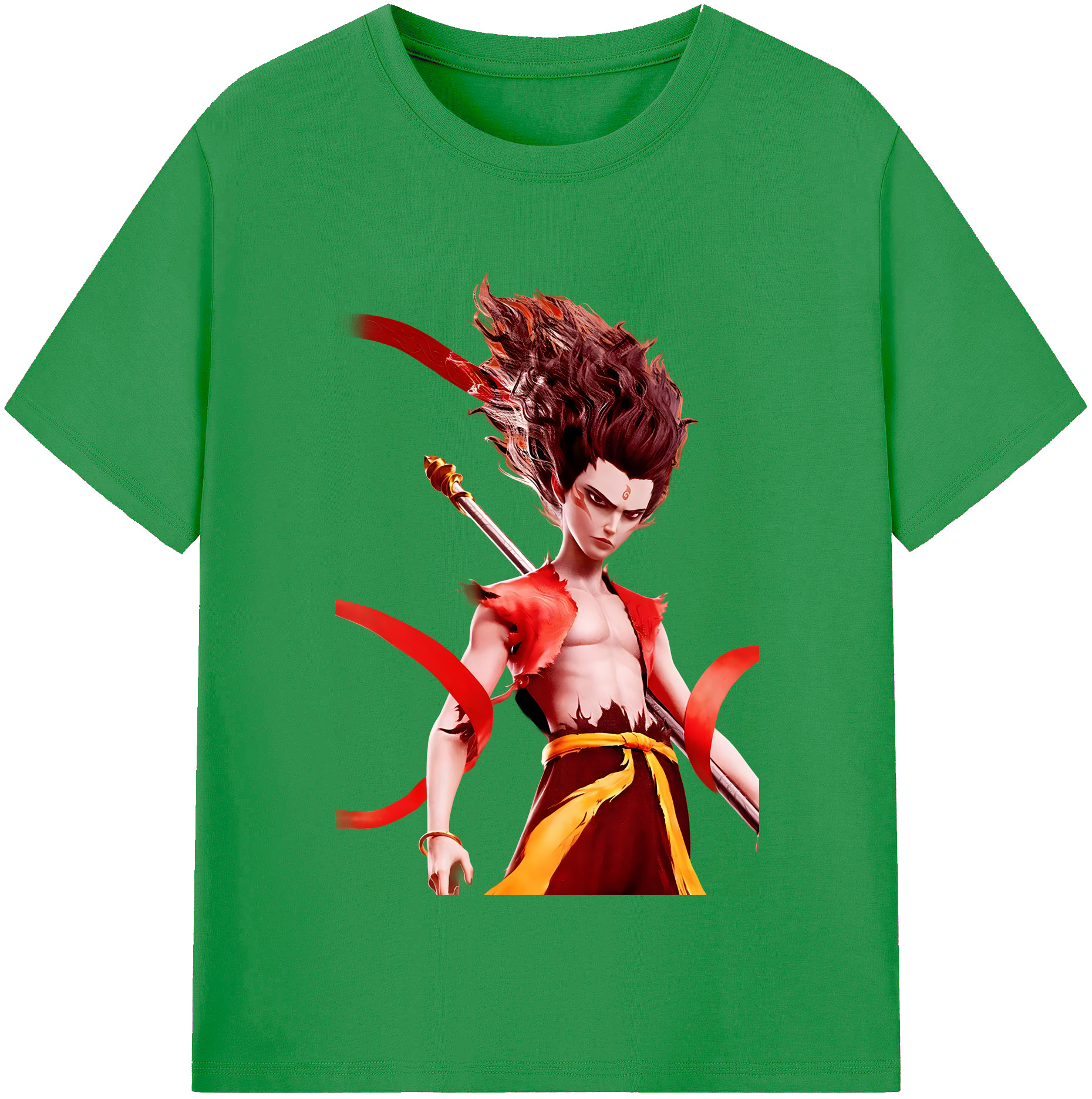 （画像用） Ne Zha 2 ナタ 魔童の大暴れ レディースカジュアルプリントTシャツ（綿100％）