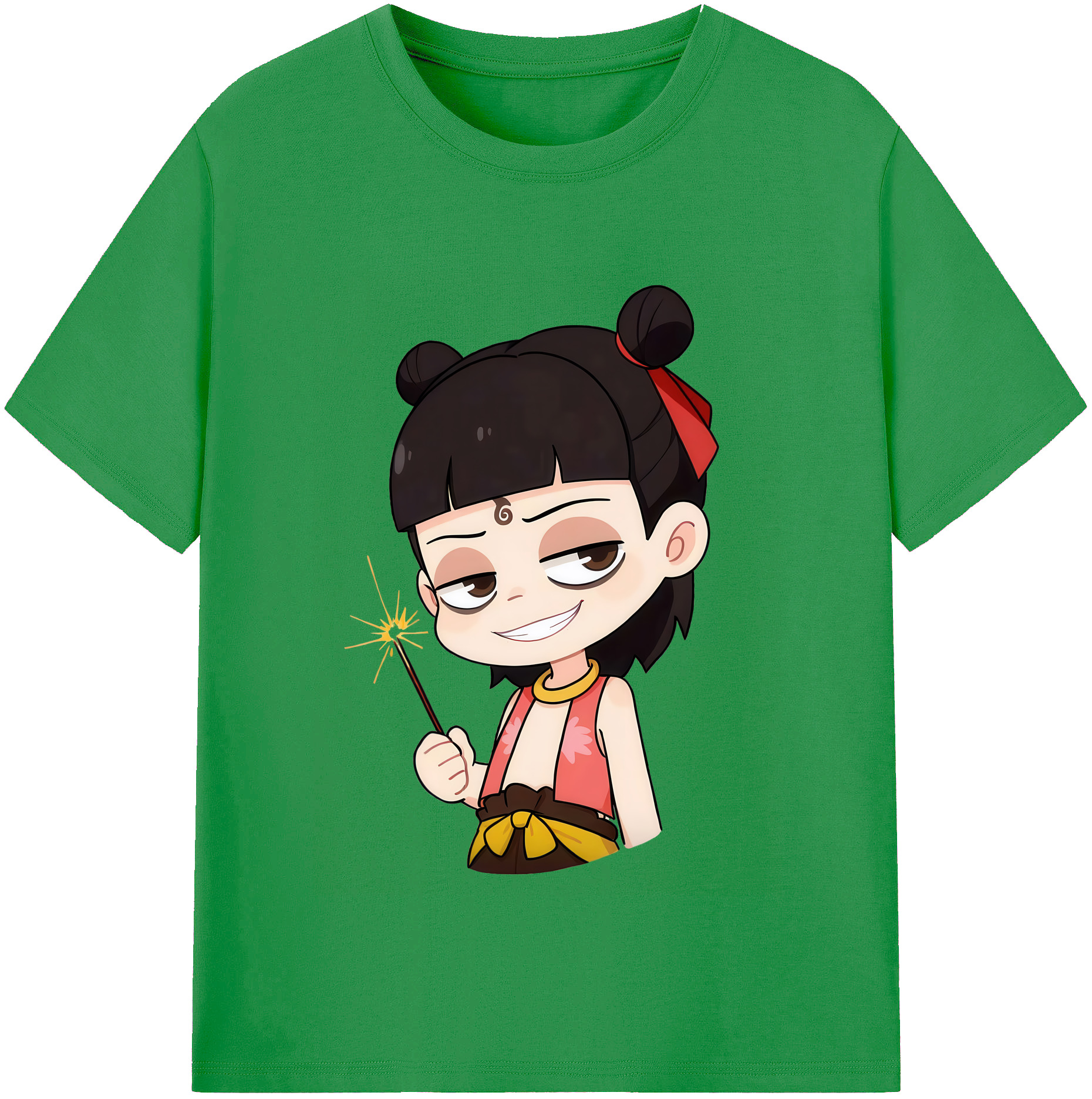 （画像用） Ne Zha 2 ナタ 魔童の大暴れ レディースカジュアルプリントTシャツ（綿100％）