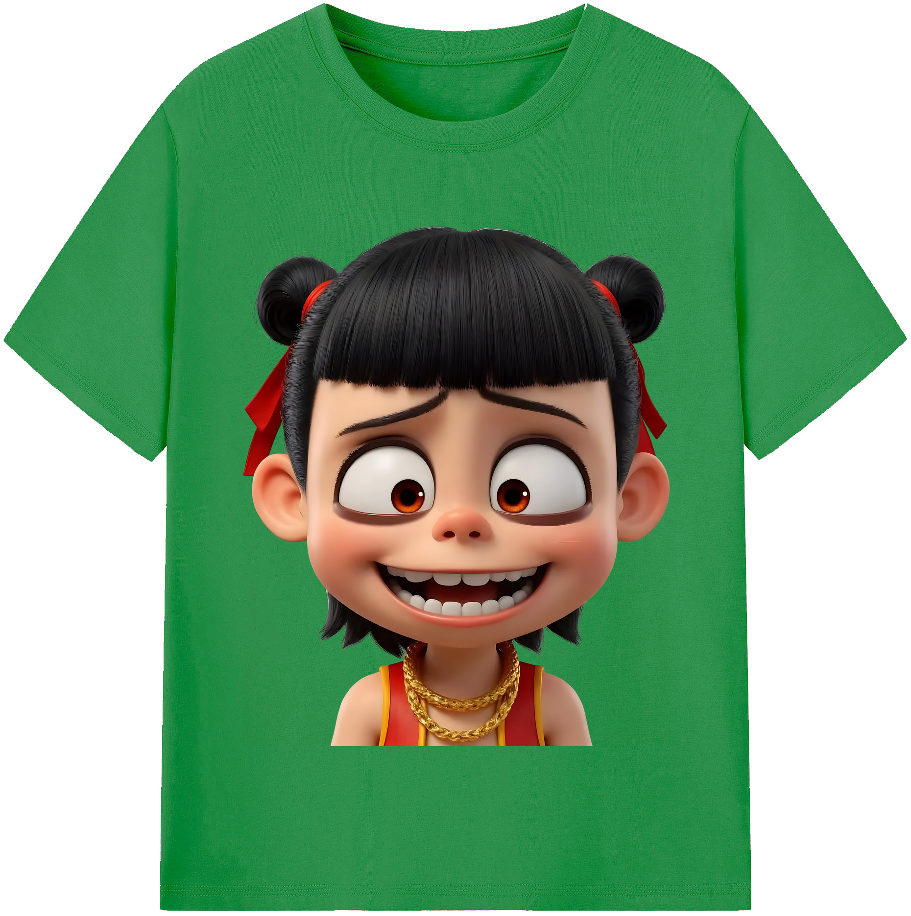 （画像用） Ne Zha 2 ナタ 魔童の大暴れ レディースカジュアルプリントTシャツ（綿100％）