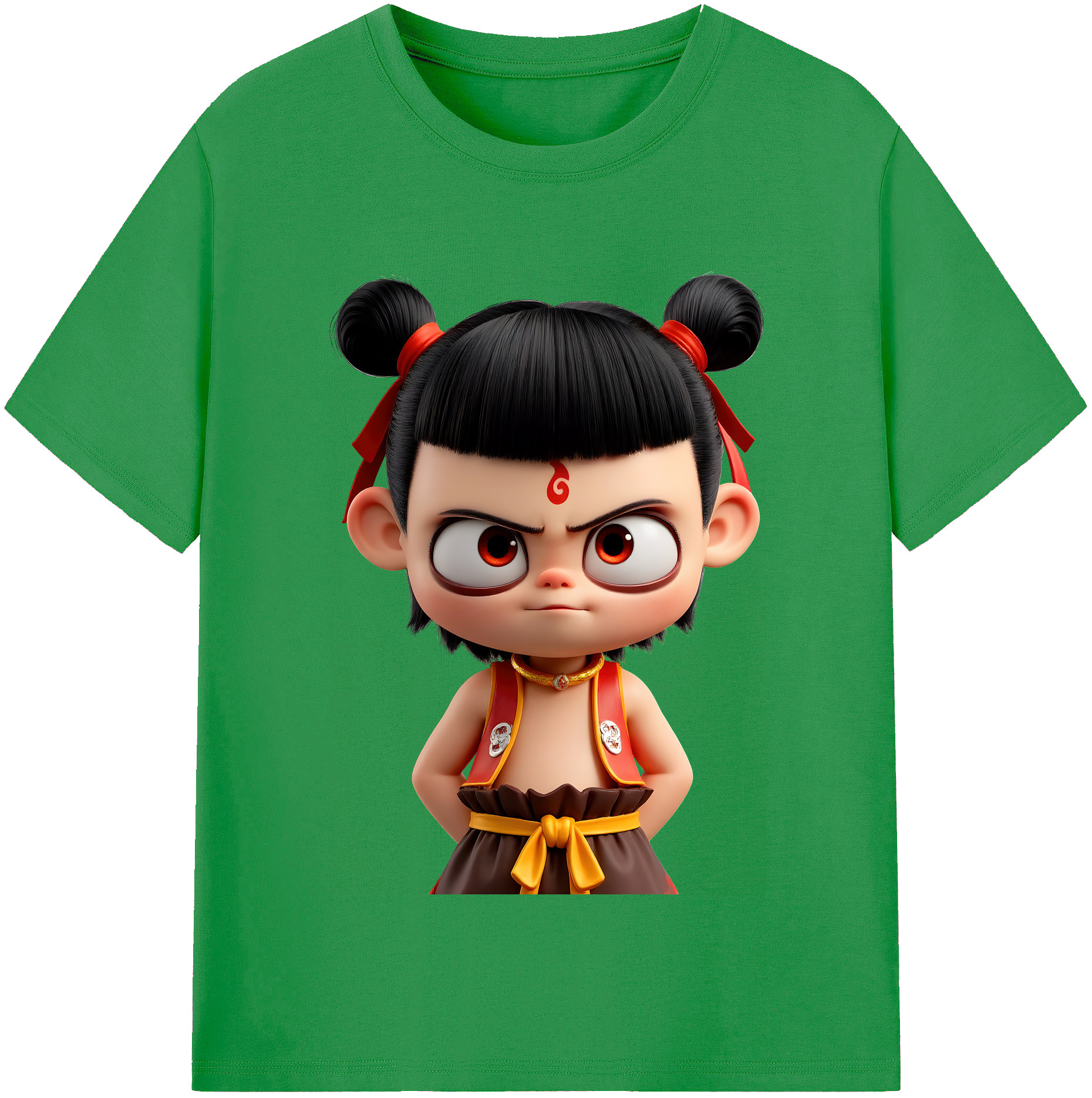 （画像用） Ne Zha 2 ナタ 魔童の大暴れ レディースカジュアルプリントTシャツ（綿100％）