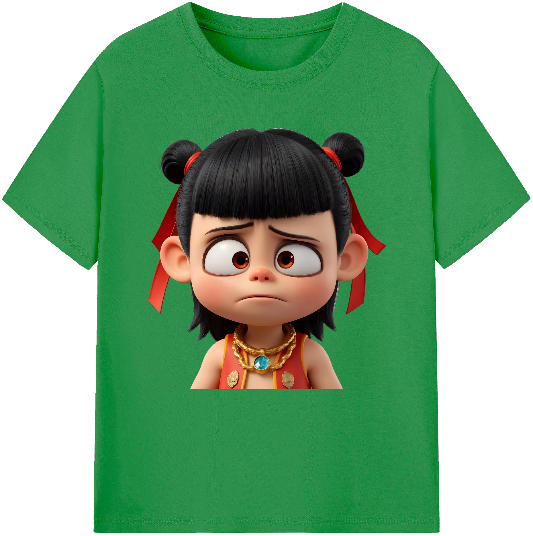 （画像用） Ne Zha 2 ナタ 魔童の大暴れ レディースカジュアルプリントTシャツ（綿100％）