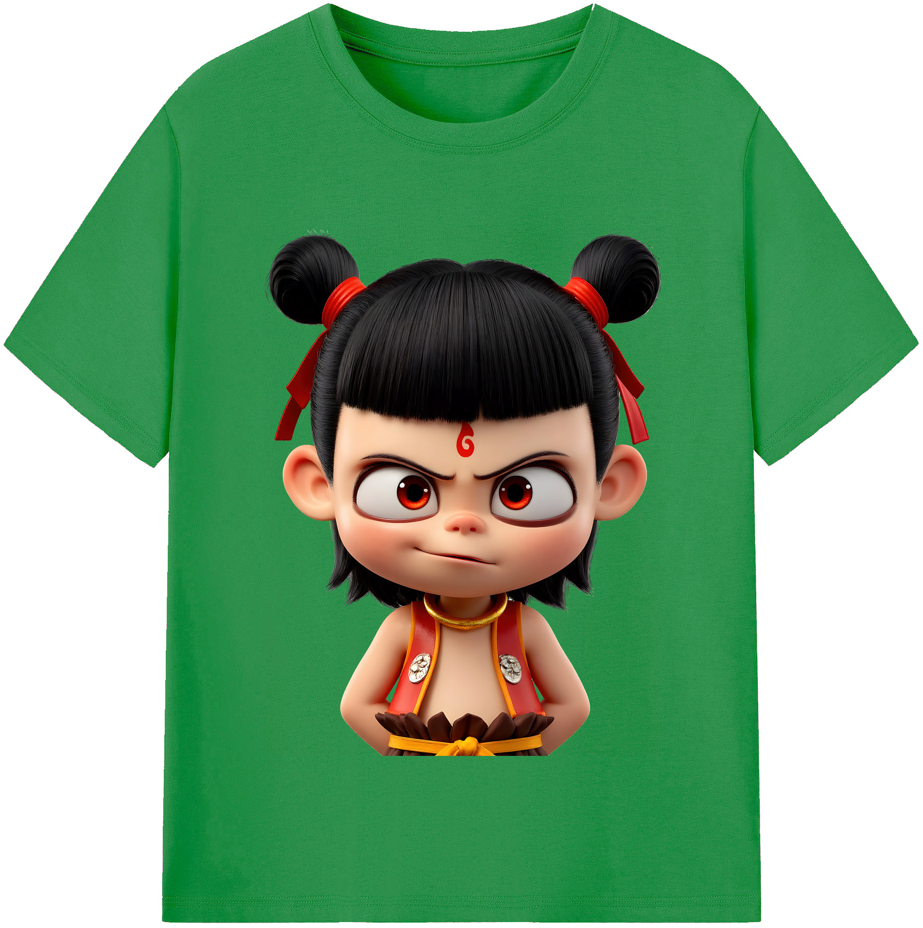 （画像用） Ne Zha 2 ナタ 魔童の大暴れ レディースカジュアルプリントTシャツ（綿100％）