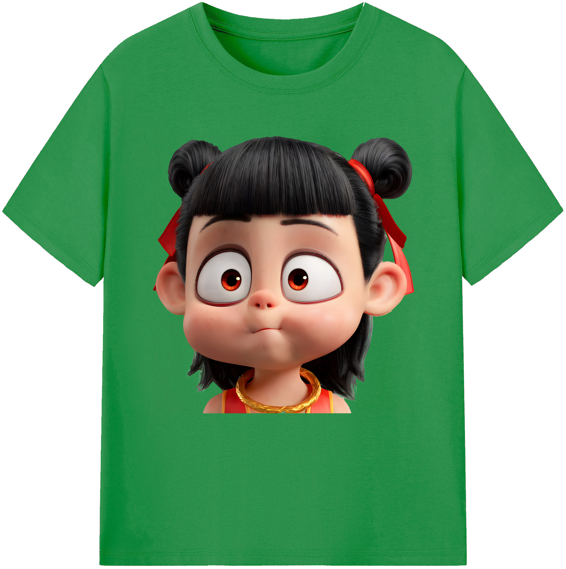 （画像用） Ne Zha 2 ナタ 魔童の大暴れ レディースカジュアルプリントTシャツ（綿100％）