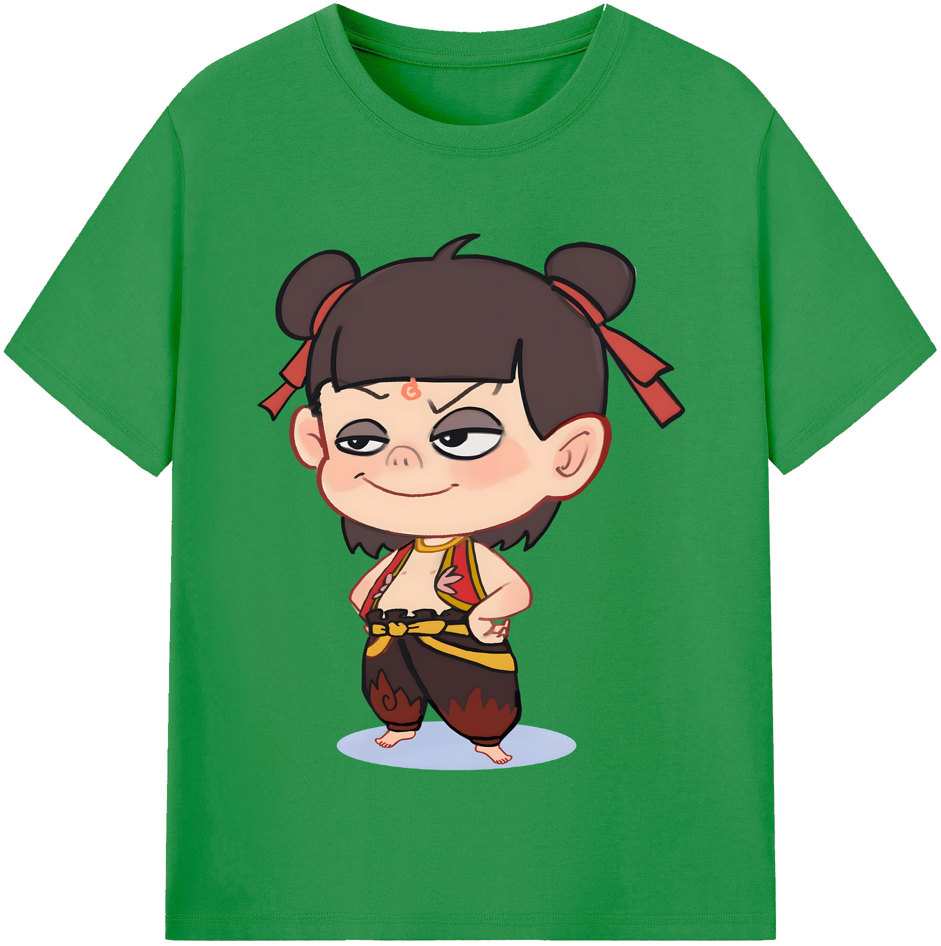 （画像用） Ne Zha 2 ナタ 魔童の大暴れ レディースカジュアルプリントTシャツ（綿100％）