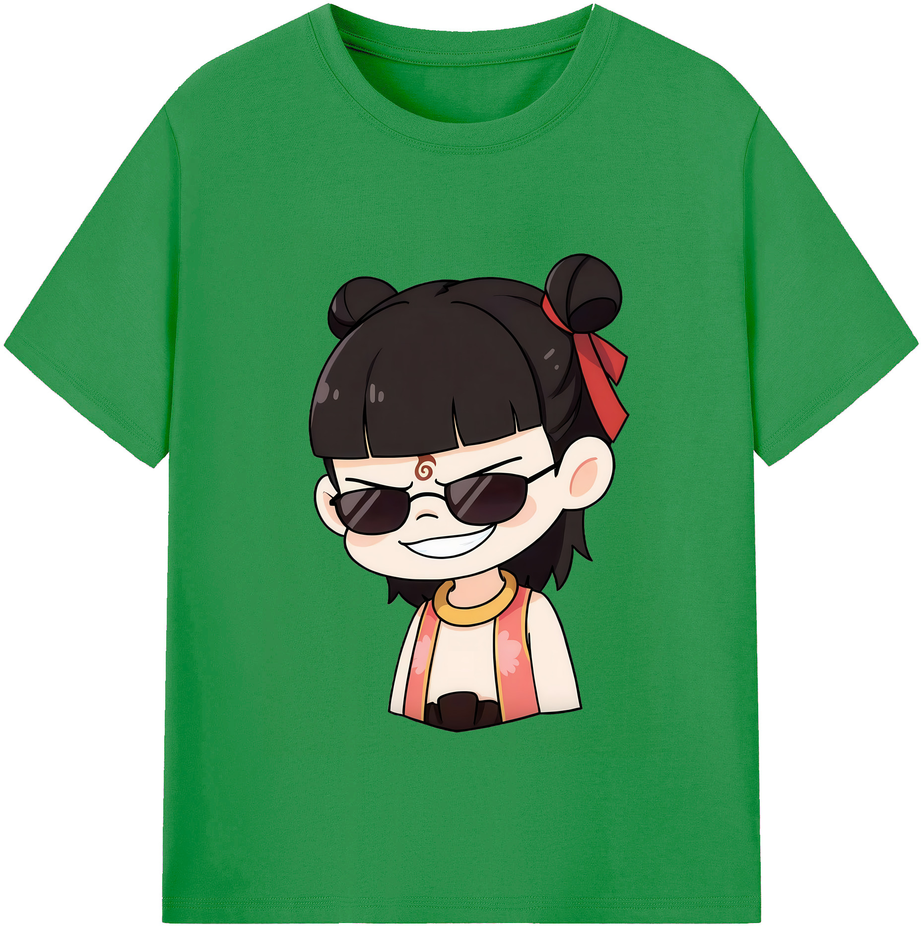 （画像用） Ne Zha 2 ナタ 魔童の大暴れ レディースカジュアルプリントTシャツ（綿100％）